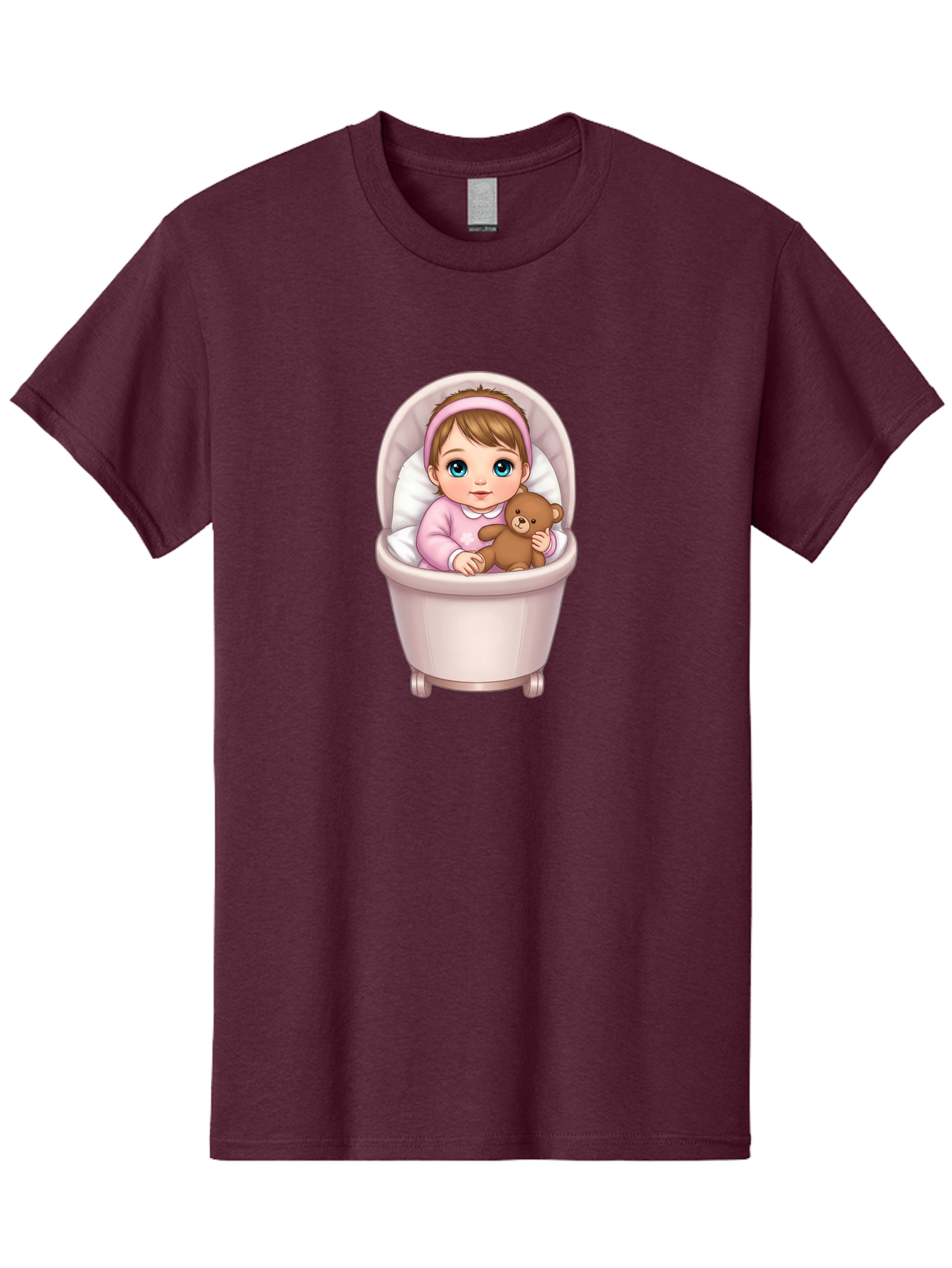 Baby-Girl-With-Teddy-2 Men'S Graphic Tee, 100% Cotton, Comfortable Casual Summer Wear, Machine Washable, Vintage Camera, Old Camera, Antique Camera, Black Camera, Classic Photography, Photography Equipment, Nostalgic Device, Film Camera, Bak009