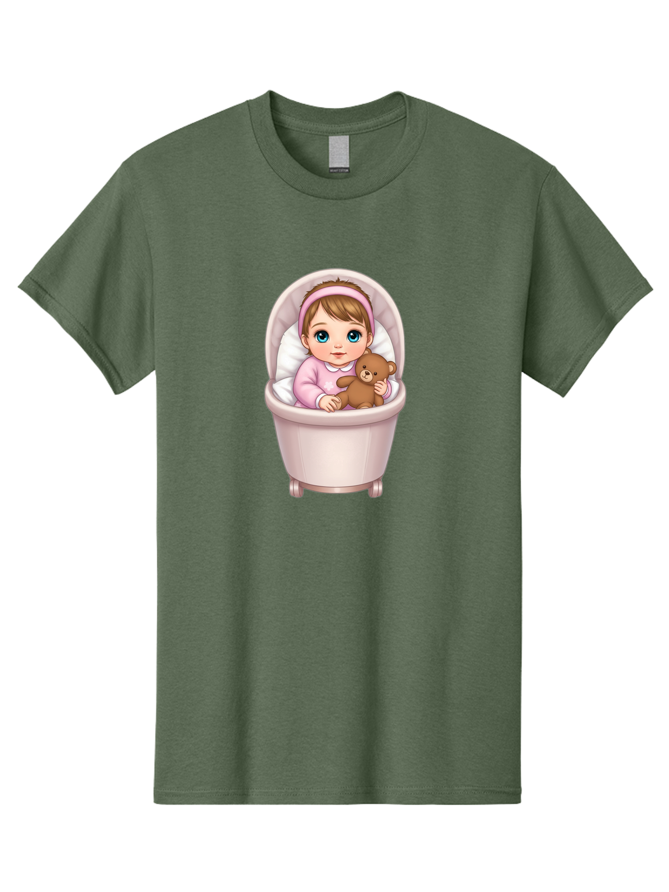 Baby-Girl-With-Teddy-2 Men'S Graphic Tee, 100% Cotton, Comfortable Casual Summer Wear, Machine Washable, Vintage Camera, Old Camera, Antique Camera, Black Camera, Classic Photography, Photography Equipment, Nostalgic Device, Film Camera, Bak009