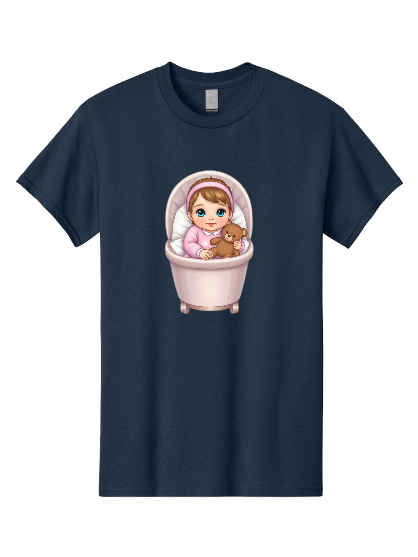 Baby-Girl-With-Teddy-2 Men'S Graphic Tee, 100% Cotton, Comfortable Casual Summer Wear, Machine Washable, Vintage Camera, Old Camera, Antique Camera, Black Camera, Classic Photography, Photography Equipment, Nostalgic Device, Film Camera, Bak009