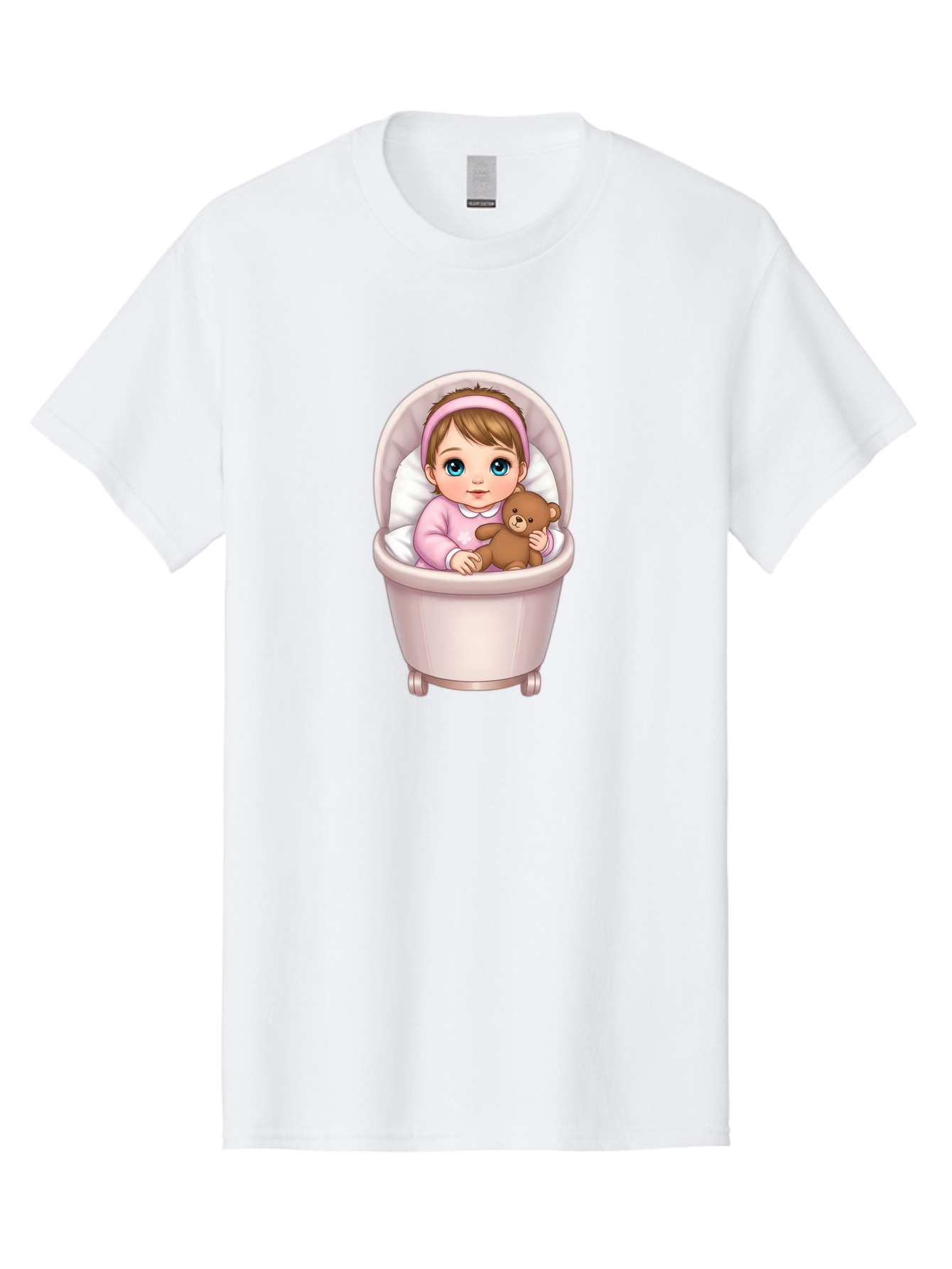 Baby-Girl-With-Teddy-2 Men'S Graphic Tee, 100% Cotton, Comfortable Casual Summer Wear, Machine Washable, Vintage Camera, Old Camera, Antique Camera, Black Camera, Classic Photography, Photography Equipment, Nostalgic Device, Film Camera, Bak009