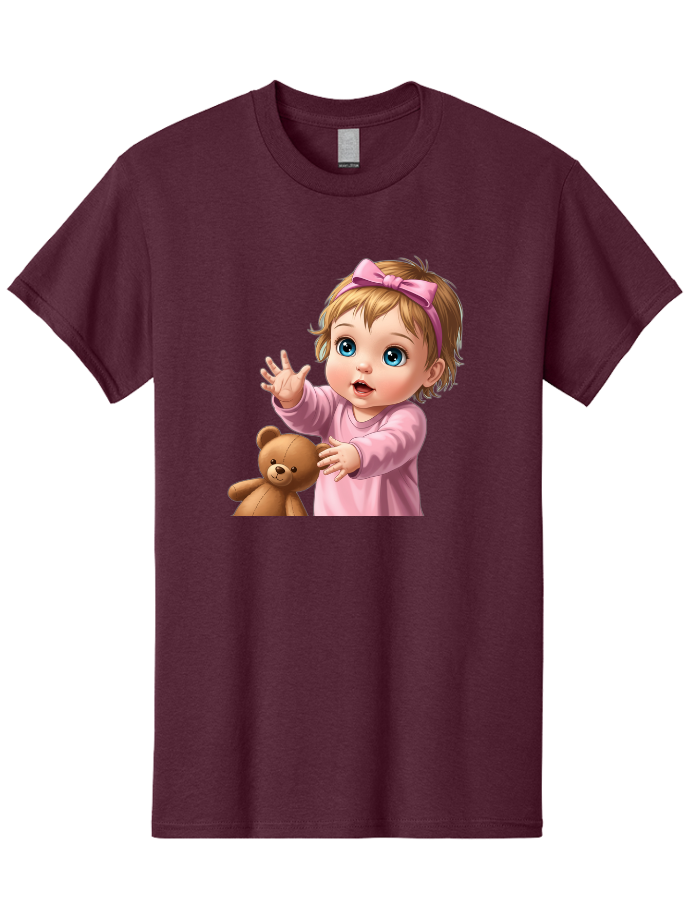 Baby-Girl-With-Teddy-3 Men'S Graphic Tee, 100% Cotton, Comfortable Casual Summer Wear, Machine Washable, Vintage Camera, Old Camera, Antique Camera, Black Camera, Classic Photography, Photography Equipment, Nostalgic Device, Film Camera, Bak010