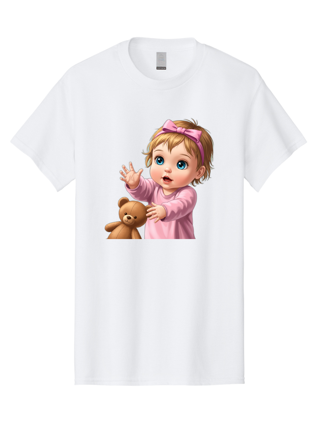Baby-Girl-With-Teddy-3 Men'S Graphic Tee, 100% Cotton, Comfortable Casual Summer Wear, Machine Washable, Vintage Camera, Old Camera, Antique Camera, Black Camera, Classic Photography, Photography Equipment, Nostalgic Device, Film Camera, Bak010