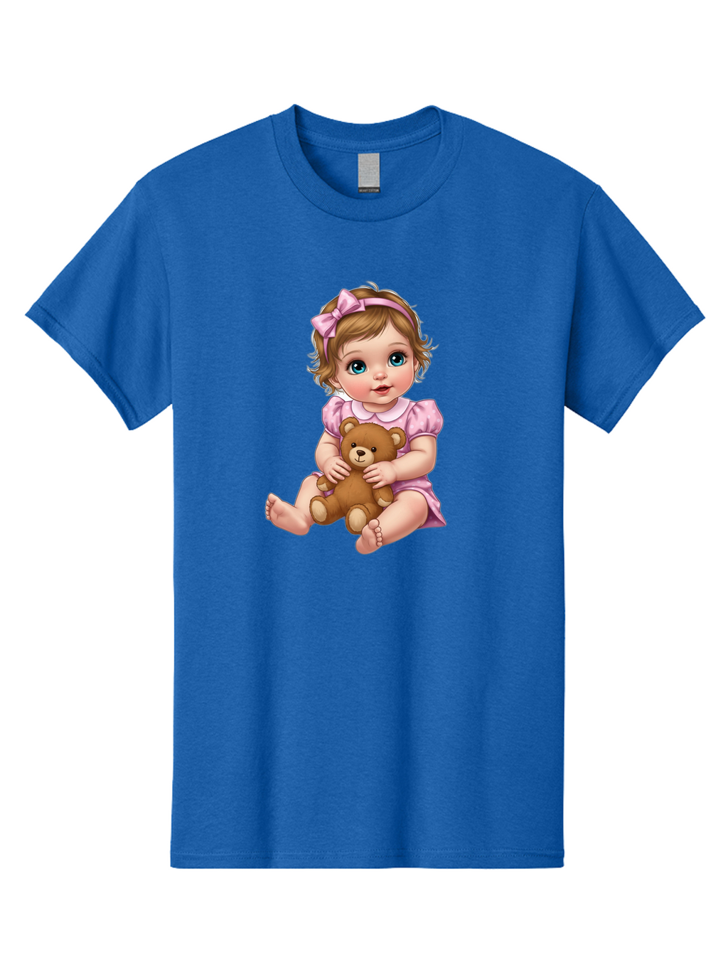 Baby-Girl-With-Teddy-Bear-1 Men'S Graphic Tee, 100% Cotton, Comfortable Casual Summer Wear, Machine Washable, Vintage Camera, Old Camera, Antique Camera, Black Camera, Classic Photography, Photography Equipment, Nostalgic Device, Film Camera, Bak011