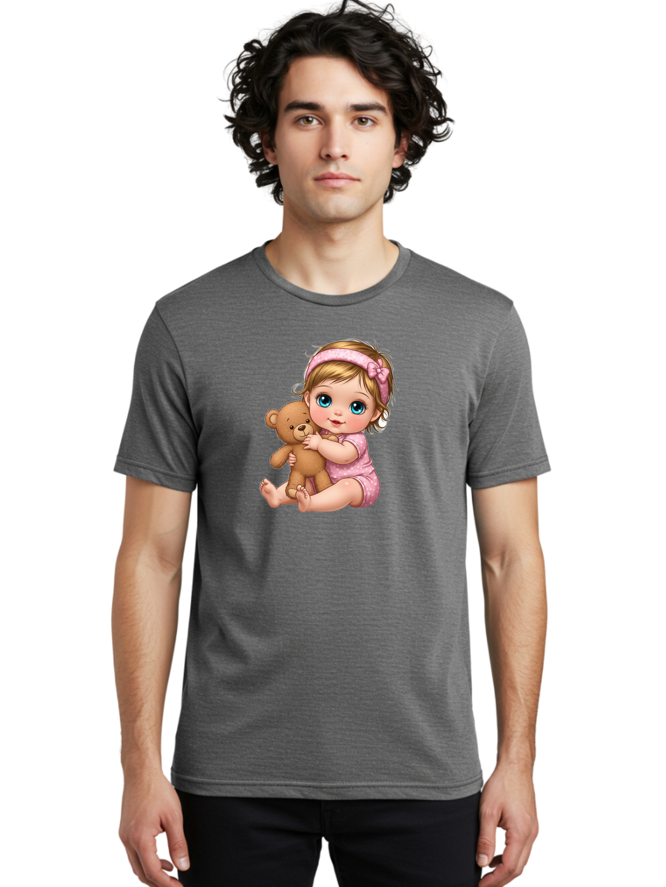 Baby-Girl-With-Teddy-Bear Men'S Graphic Tee, 100% Cotton, Comfortable Casual Summer Wear, Machine Washable, Vintage Camera, Old Camera, Antique Camera, Black Camera, Classic Photography, Photography Equipment, Nostalgic Device, Film Camera, Bak013
