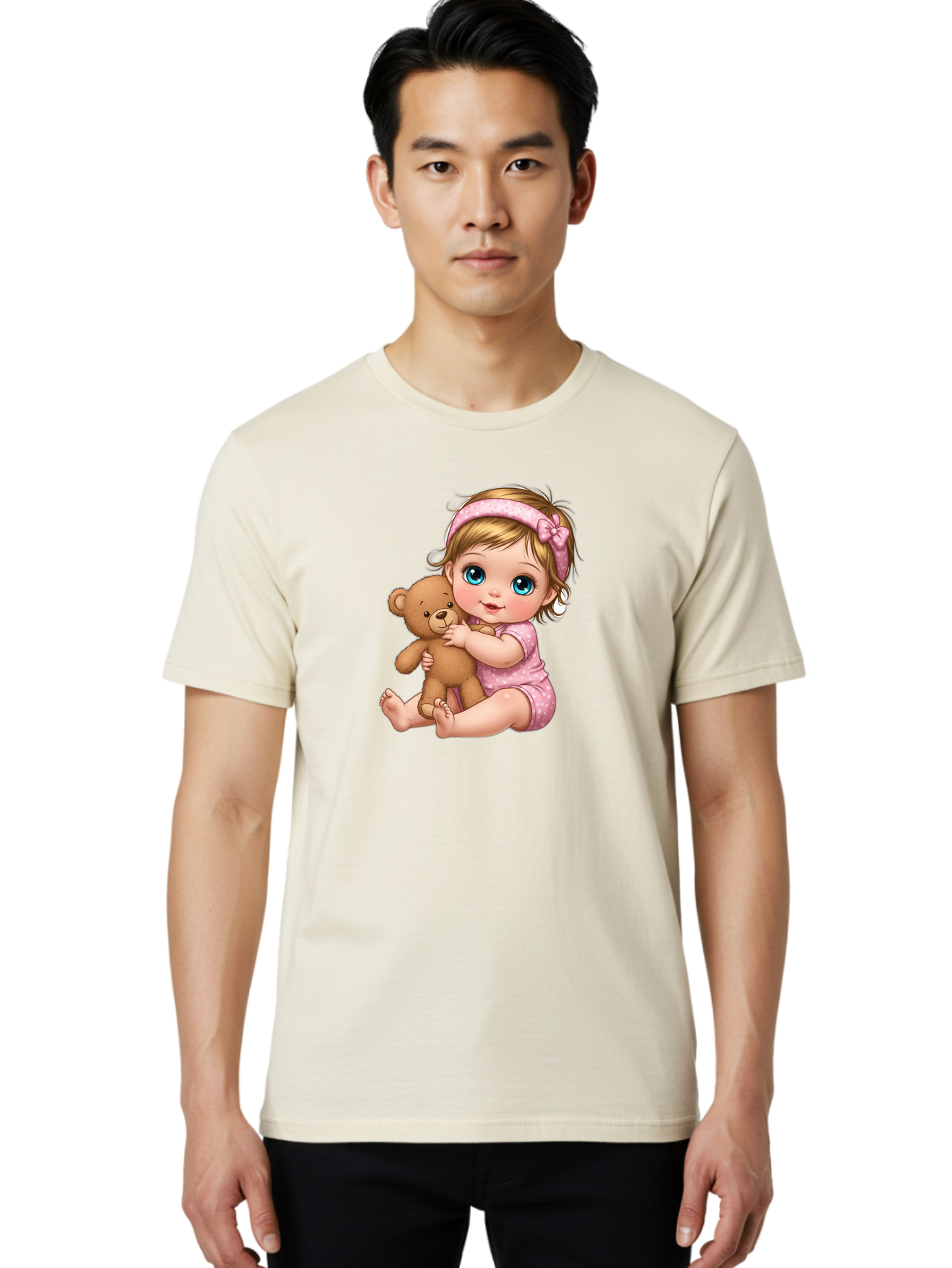 Baby-Girl-With-Teddy-Bear Men'S Graphic Tee, 100% Cotton, Comfortable Casual Summer Wear, Machine Washable, Vintage Camera, Old Camera, Antique Camera, Black Camera, Classic Photography, Photography Equipment, Nostalgic Device, Film Camera, Bak013
