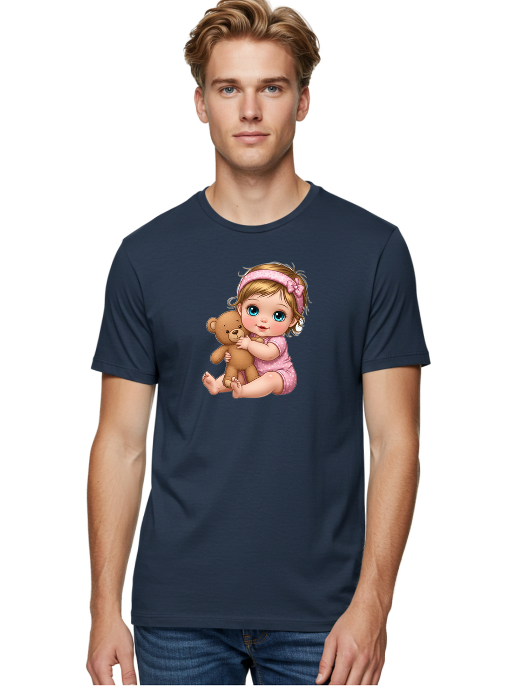 Baby-Girl-With-Teddy-Bear Men'S Graphic Tee, 100% Cotton, Comfortable Casual Summer Wear, Machine Washable, Vintage Camera, Old Camera, Antique Camera, Black Camera, Classic Photography, Photography Equipment, Nostalgic Device, Film Camera, Bak013