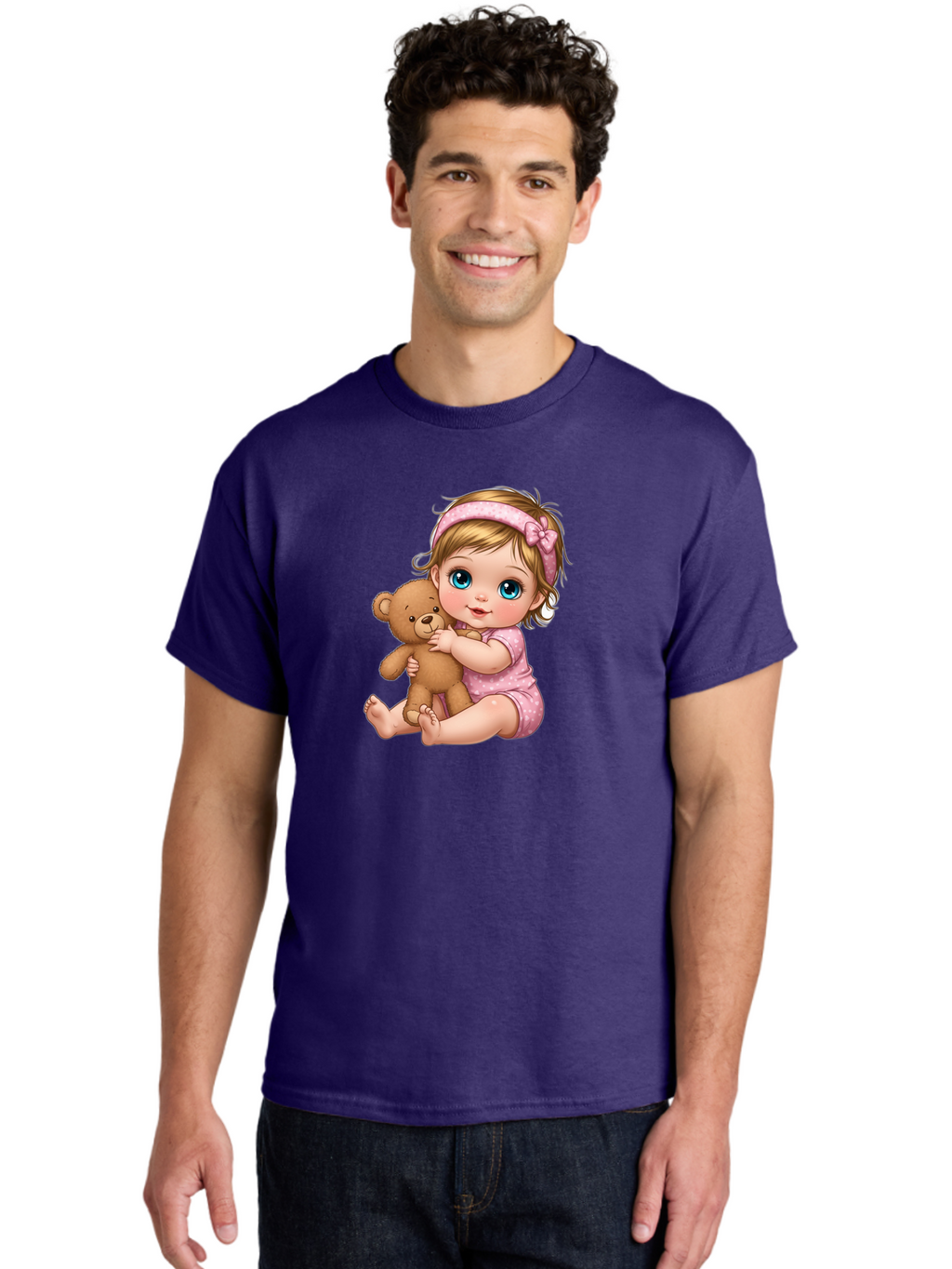 Baby-Girl-With-Teddy-Bear Men'S Graphic Tee, 100% Cotton, Comfortable Casual Summer Wear, Machine Washable, Vintage Camera, Old Camera, Antique Camera, Black Camera, Classic Photography, Photography Equipment, Nostalgic Device, Film Camera, Bak013