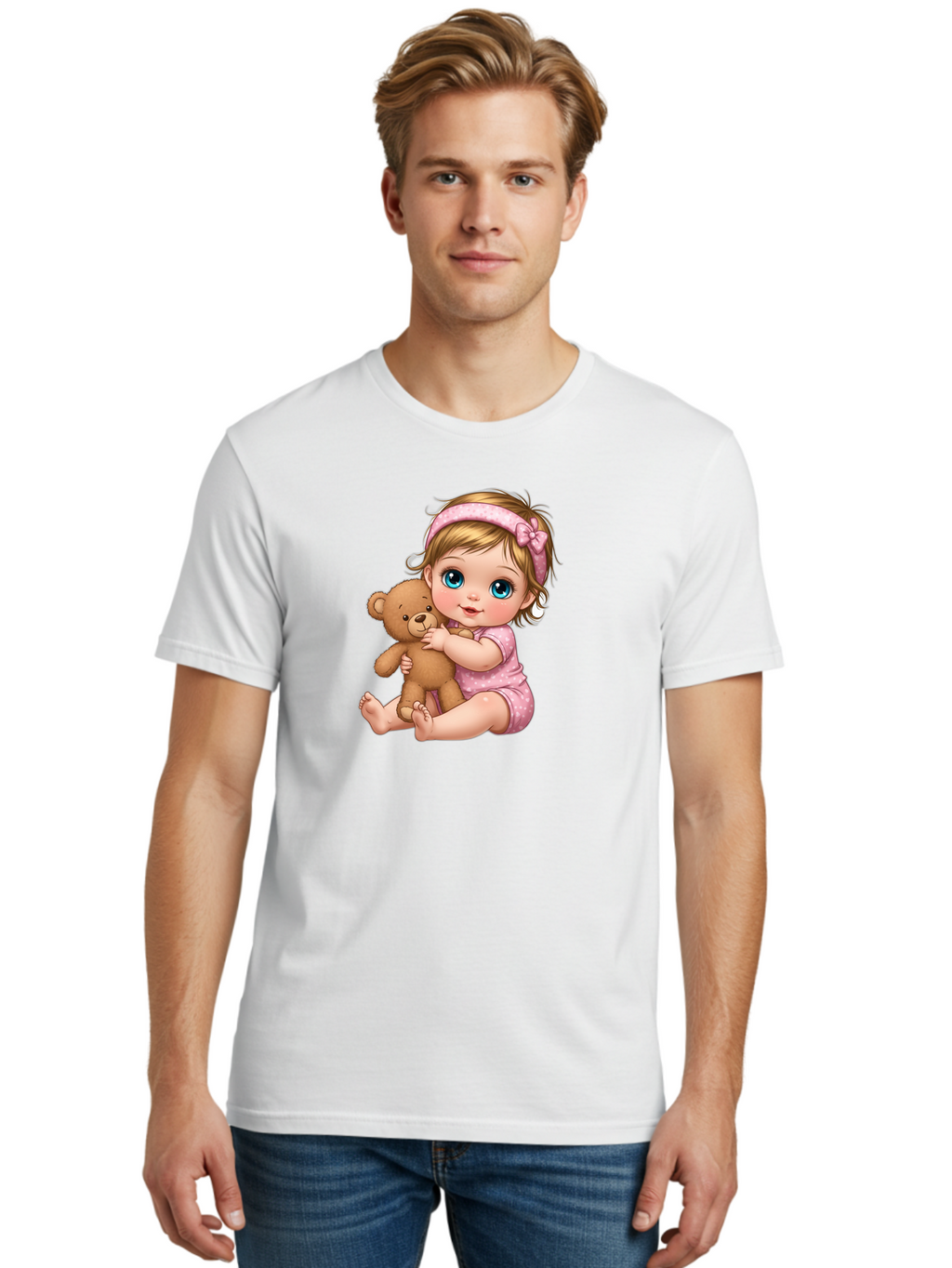 Baby-Girl-With-Teddy-Bear Men'S Graphic Tee, 100% Cotton, Comfortable Casual Summer Wear, Machine Washable, Vintage Camera, Old Camera, Antique Camera, Black Camera, Classic Photography, Photography Equipment, Nostalgic Device, Film Camera, Bak013