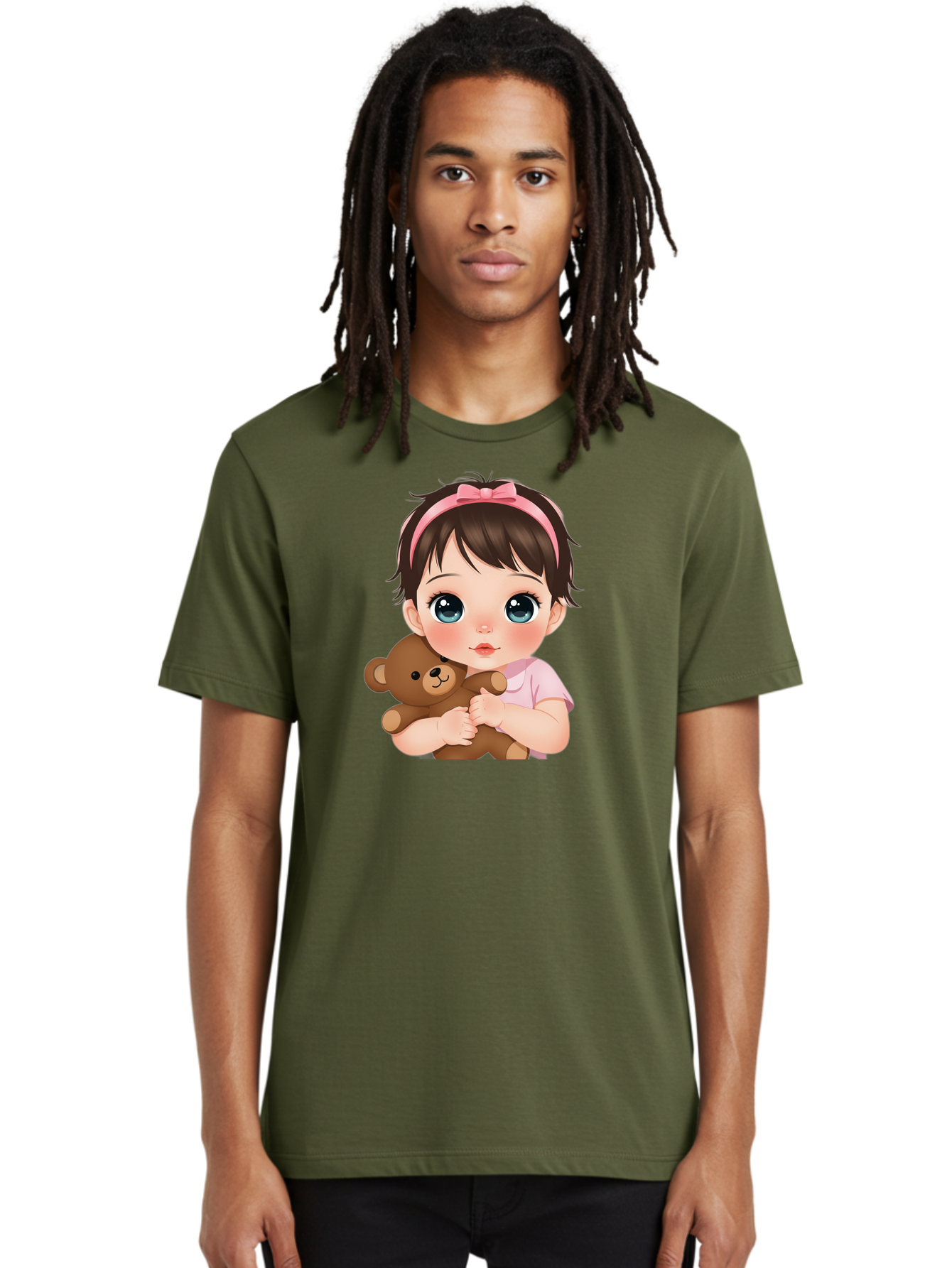 Baby-Girl-With-Teddy Men'S Graphic Tee, 100% Cotton, Comfortable Casual Summer Wear, Machine Washable, Vintage Camera, Old Camera, Antique Camera, Black Camera, Classic Photography, Photography Equipment, Nostalgic Device, Film Camera, Bak014