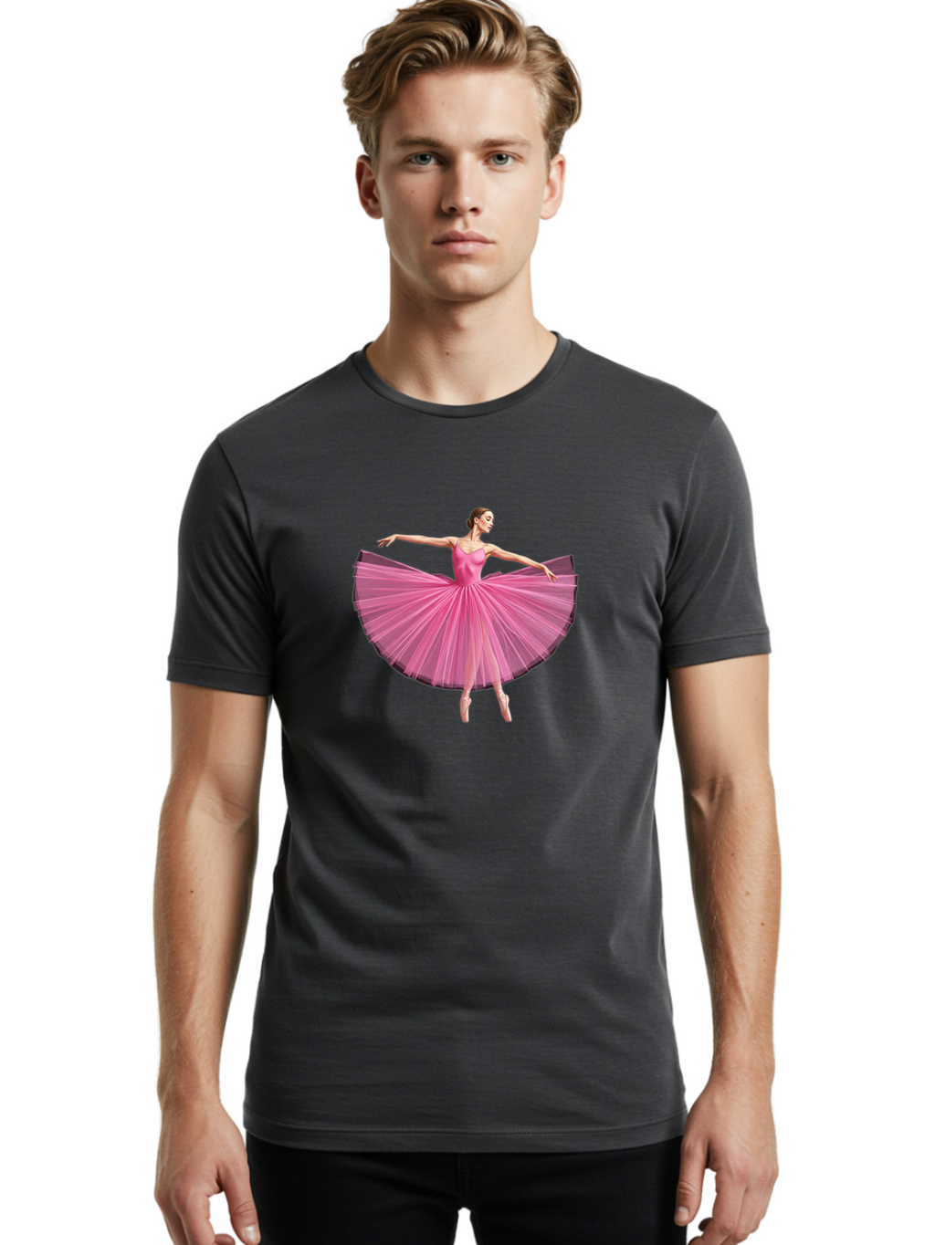 Ballerina-1 Men'S Graphic Tee, 100% Cotton, Comfortable Casual Summer Wear, Machine Washable, Vintage Camera, Old Camera, Antique Camera, Black Camera, Classic Photography, Photography Equipment, Nostalgic Device, Film Camera, Camera Art Bak016