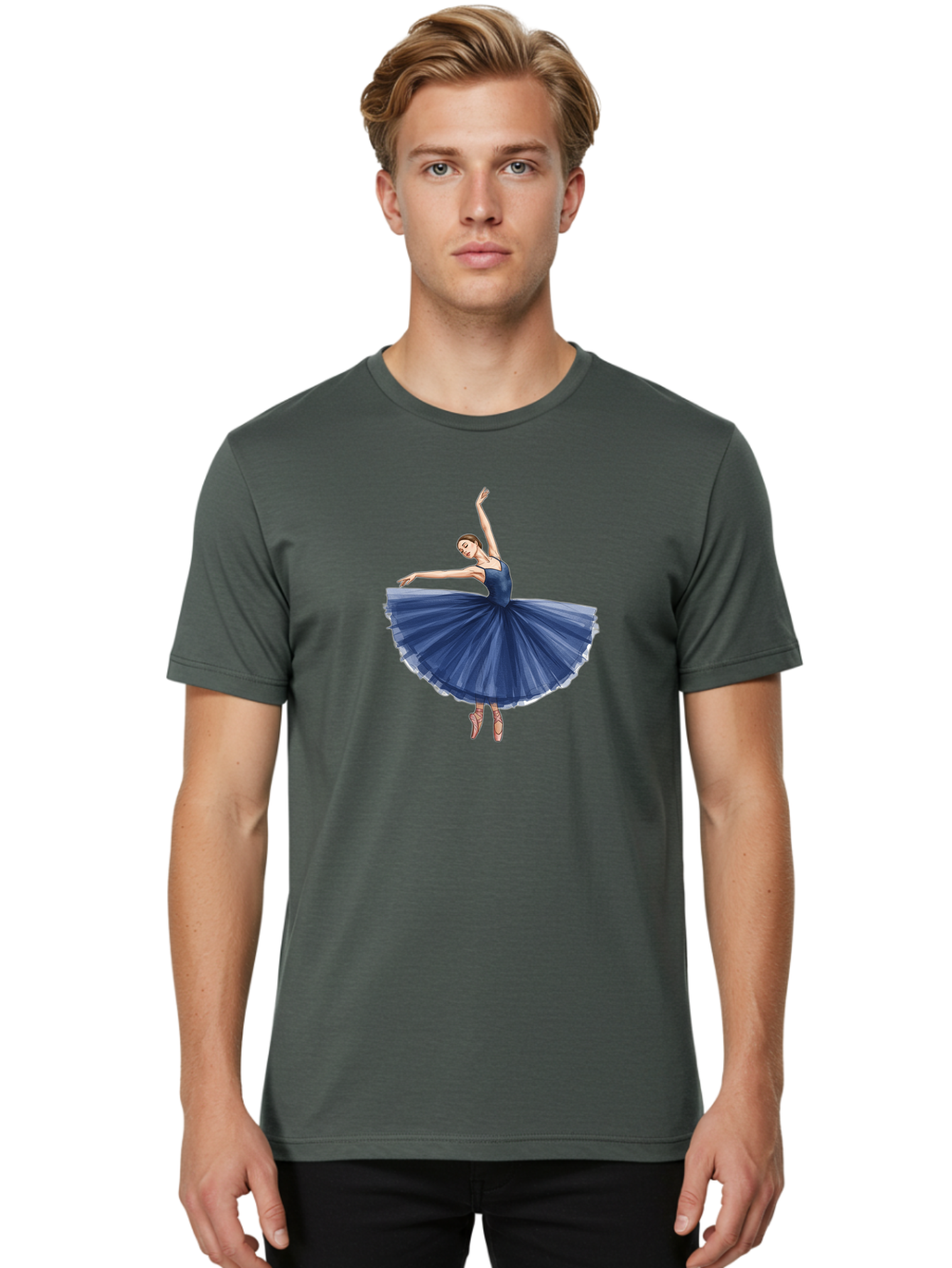 Ballerina-In-Blue-Tutu Men'S Graphic Tee, 100% Cotton, Comfortable Casual Summer Wear, Machine Washable, Vintage Camera, Old Camera, Antique Camera, Black Camera, Classic Photography, Photography Equipment, Nostalgic Device, Film Camera, Bak020