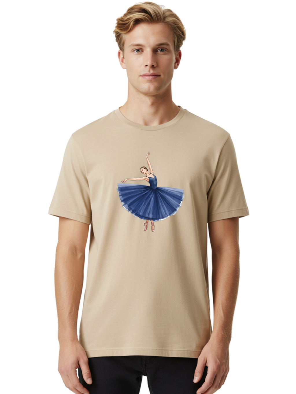 Ballerina-In-Blue-Tutu Men'S Graphic Tee, 100% Cotton, Comfortable Casual Summer Wear, Machine Washable, Vintage Camera, Old Camera, Antique Camera, Black Camera, Classic Photography, Photography Equipment, Nostalgic Device, Film Camera, Bak020