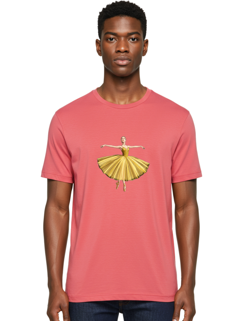 Ballerina-In-Gold-Tutu Men'S Graphic Tee, 100% Cotton, Comfortable Casual Summer Wear, Machine Washable, Vintage Camera, Old Camera, Antique Camera, Black Camera, Classic Photography, Photography Equipment, Nostalgic Device, Film Camera, Bak021