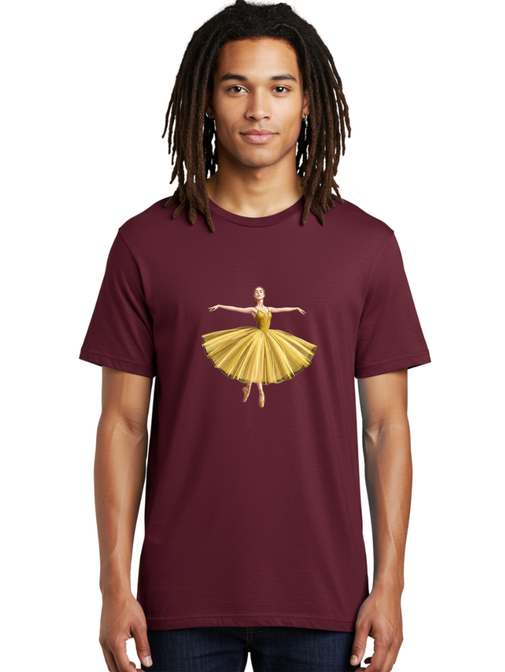 Ballerina-In-Gold-Tutu Men'S Graphic Tee, 100% Cotton, Comfortable Casual Summer Wear, Machine Washable, Vintage Camera, Old Camera, Antique Camera, Black Camera, Classic Photography, Photography Equipment, Nostalgic Device, Film Camera, Bak021