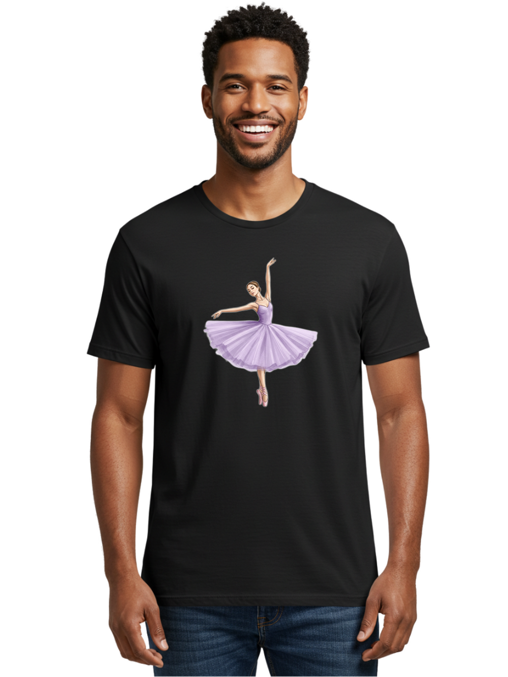 Ballerina-In-Lavender-Tutu Men'S Graphic Tee, 100% Cotton, Comfortable Casual Summer Wear, Machine Washable, Vintage Camera, Old Camera, Antique Camera, Black Camera, Classic Photography, Photography Equipment, Nostalgic Device, Film Camera, Bak022