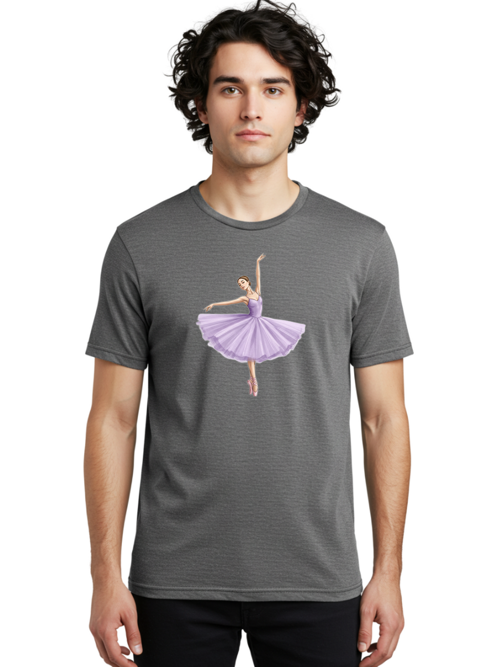 Ballerina-In-Lavender-Tutu Men'S Graphic Tee, 100% Cotton, Comfortable Casual Summer Wear, Machine Washable, Vintage Camera, Old Camera, Antique Camera, Black Camera, Classic Photography, Photography Equipment, Nostalgic Device, Film Camera, Bak022