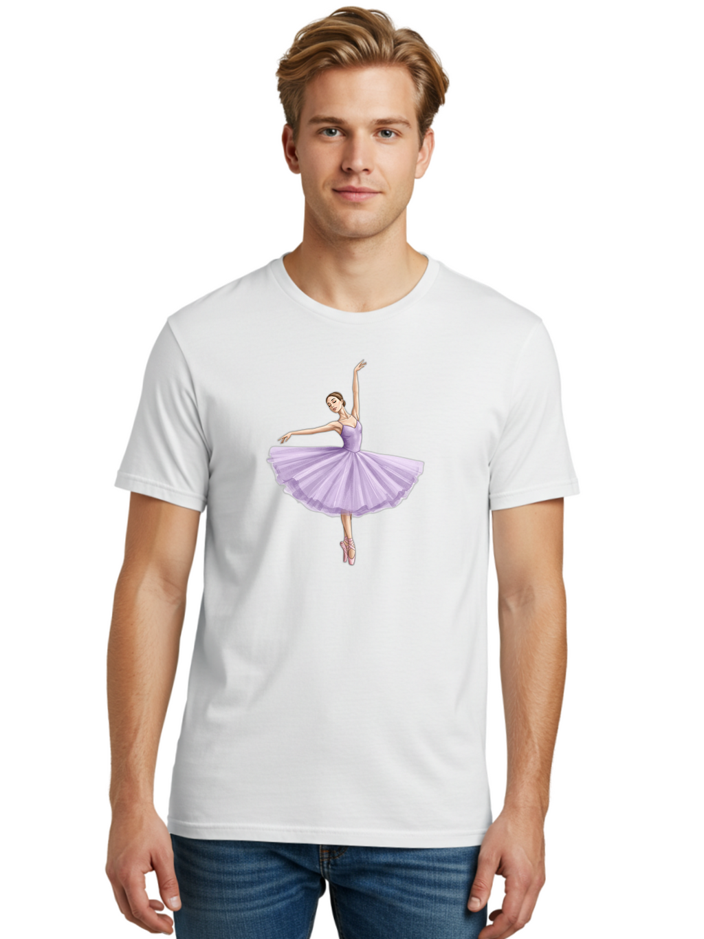 Ballerina-In-Lavender-Tutu Men'S Graphic Tee, 100% Cotton, Comfortable Casual Summer Wear, Machine Washable, Vintage Camera, Old Camera, Antique Camera, Black Camera, Classic Photography, Photography Equipment, Nostalgic Device, Film Camera, Bak022