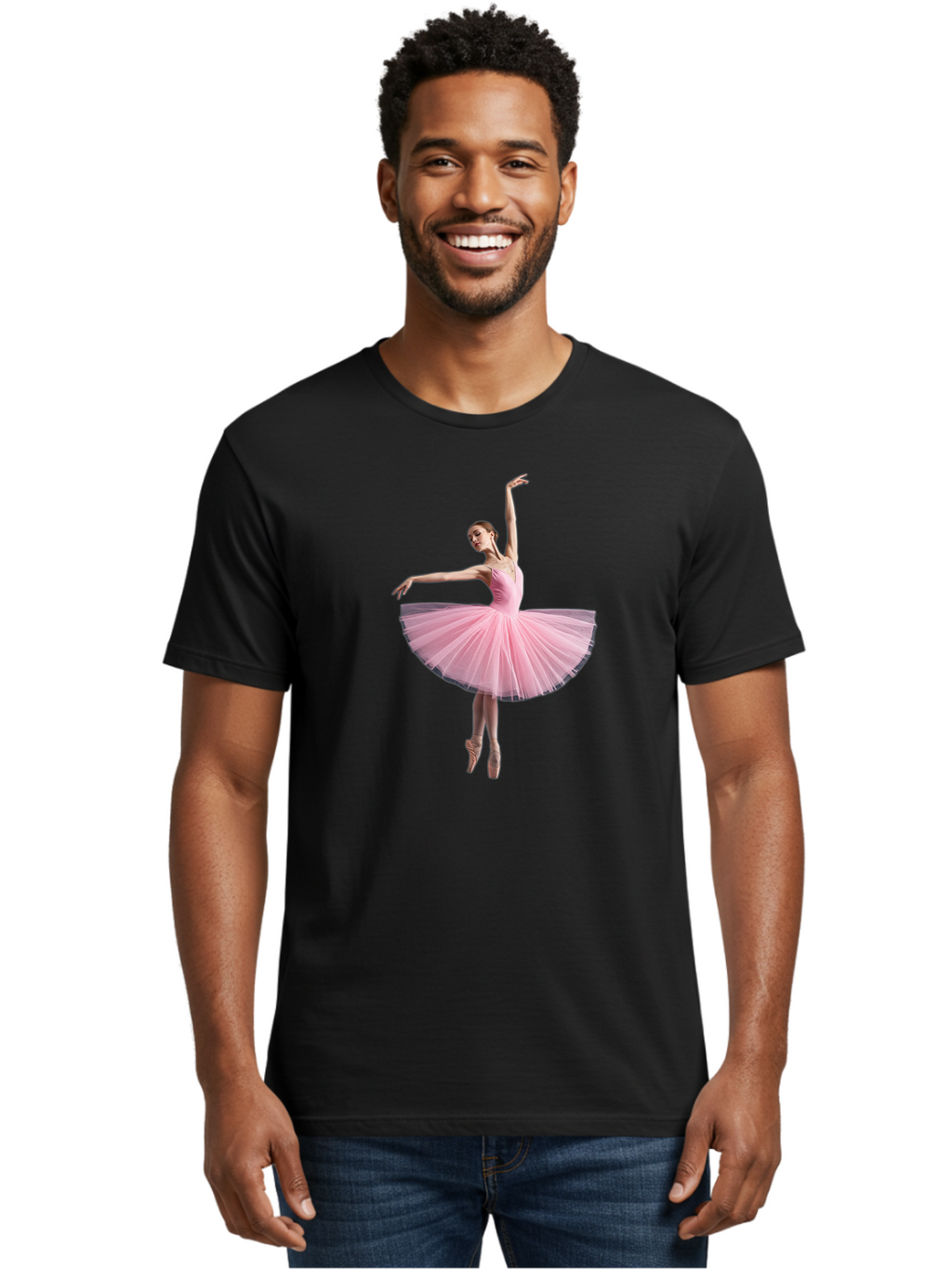 Ballerina-In-Pink-Tutu Men'S Graphic Tee, 100% Cotton, Comfortable Casual Summer Wear, Machine Washable, Vintage Camera, Old Camera, Antique Camera, Black Camera, Classic Photography, Photography Equipment, Nostalgic Device, Film Camera, Bak023