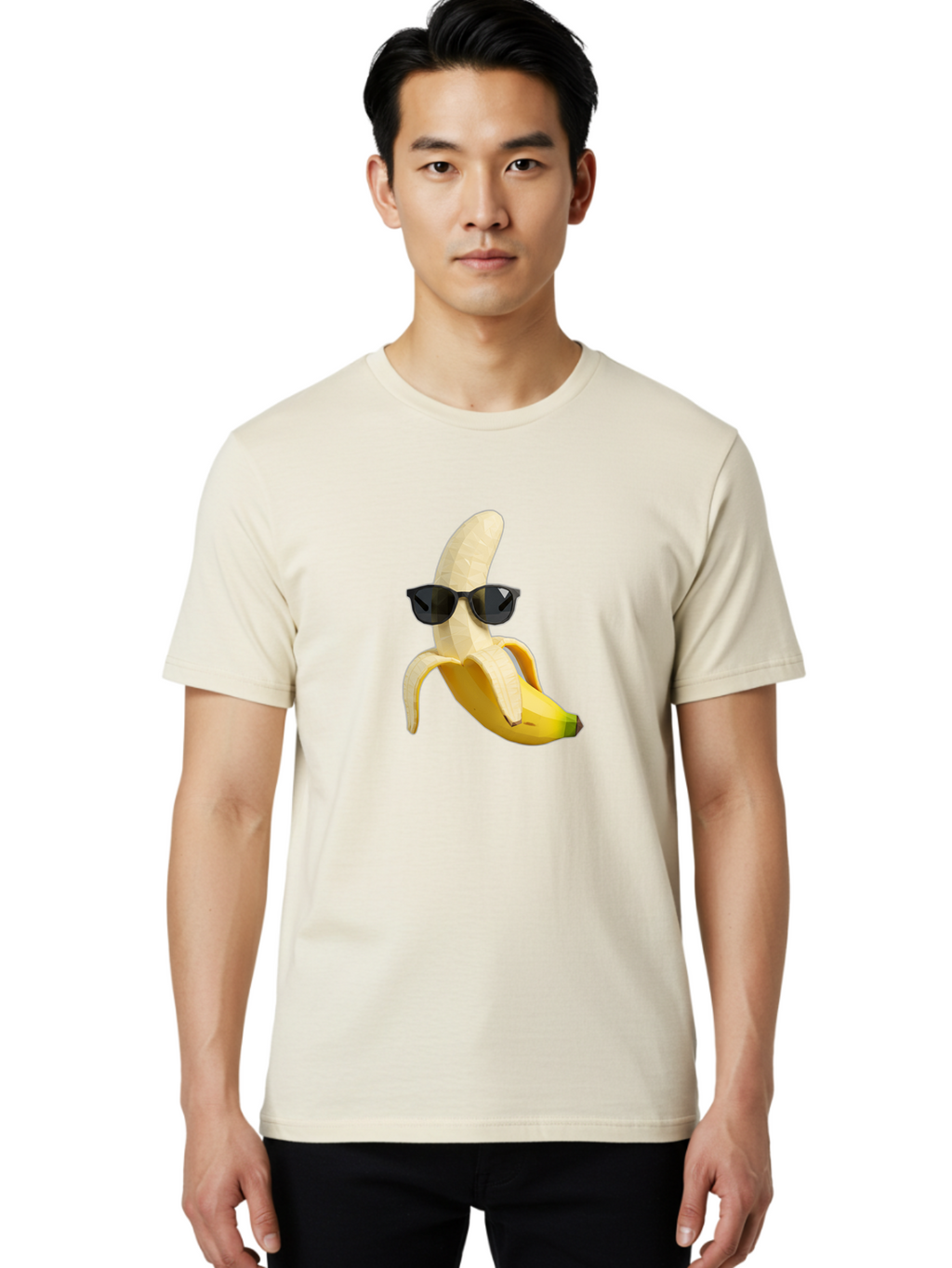 Banana-Man-Wearing-Sunglasses Men'S Graphic Tee, 100% Cotton, Comfortable Casual Summer Wear, Machine Washable, Vintage Camera, Old Camera, Antique Camera, Black Camera, Classic Photography, Photography Equipment, Nostalgic Device, Bak028
