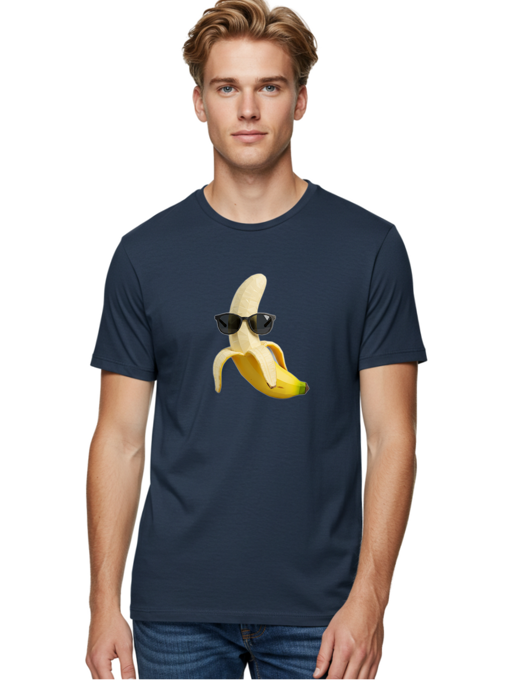 Banana-Man-Wearing-Sunglasses Men'S Graphic Tee, 100% Cotton, Comfortable Casual Summer Wear, Machine Washable, Vintage Camera, Old Camera, Antique Camera, Black Camera, Classic Photography, Photography Equipment, Nostalgic Device, Bak028