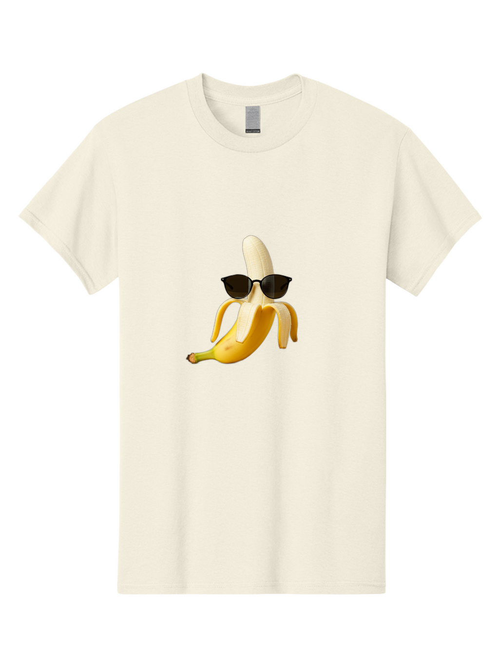 Banana-Sunglasses Men'S Graphic Tee, 100% Cotton, Comfortable Casual Summer Wear, Machine Washable, Vintage Camera, Old Camera, Antique Camera, Black Camera, Classic Photography, Photography Equipment, Nostalgic Device, Film Camera, Camera Art Bak029