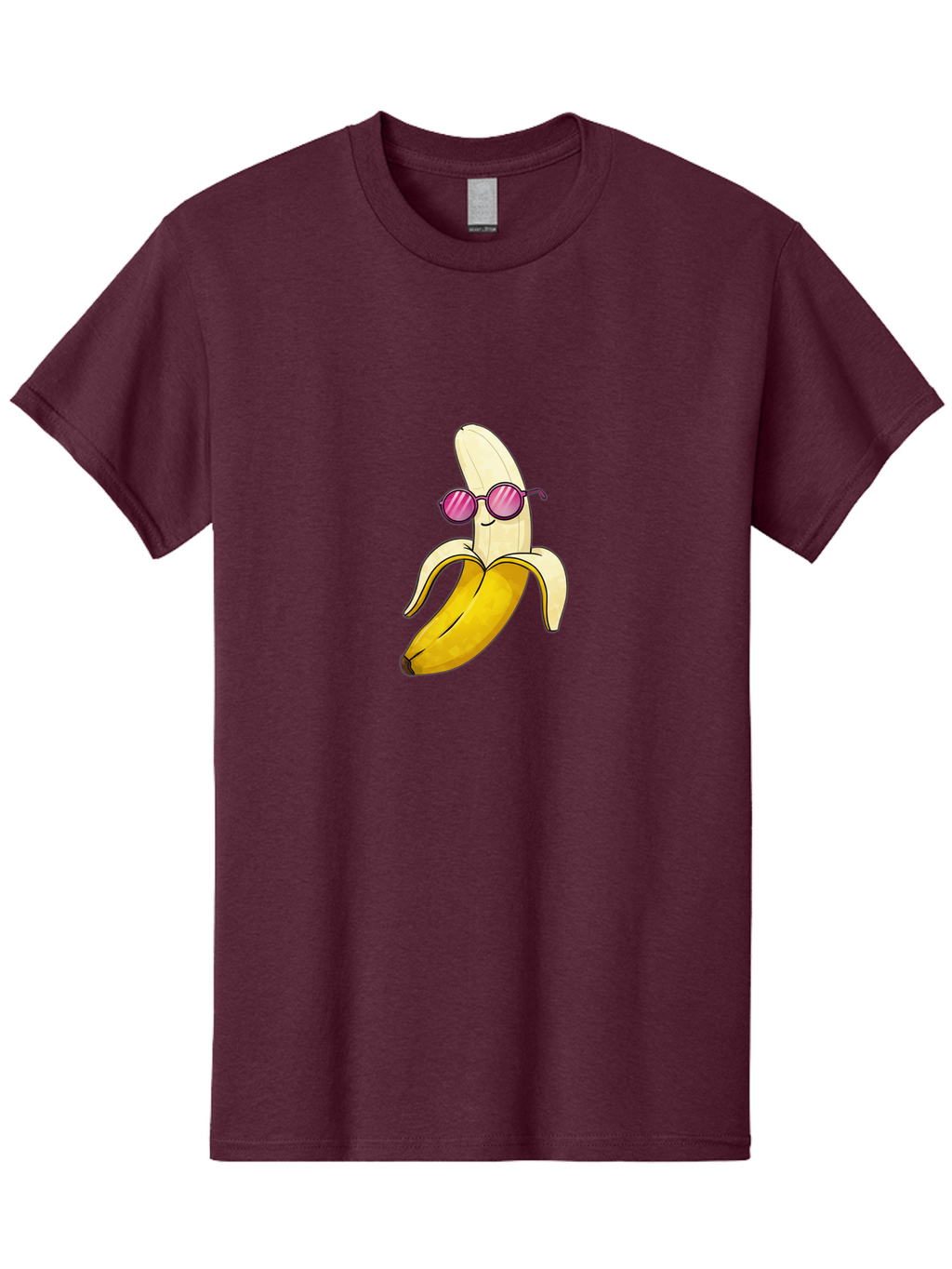Banana-With-Sunglasses-2 Men'S Graphic Tee, 100% Cotton, Comfortable Casual Summer Wear, Machine Washable, Vintage Camera, Old Camera, Antique Camera, Black Camera, Classic Photography, Photography Equipment, Nostalgic Device, Film Camera, Bak032