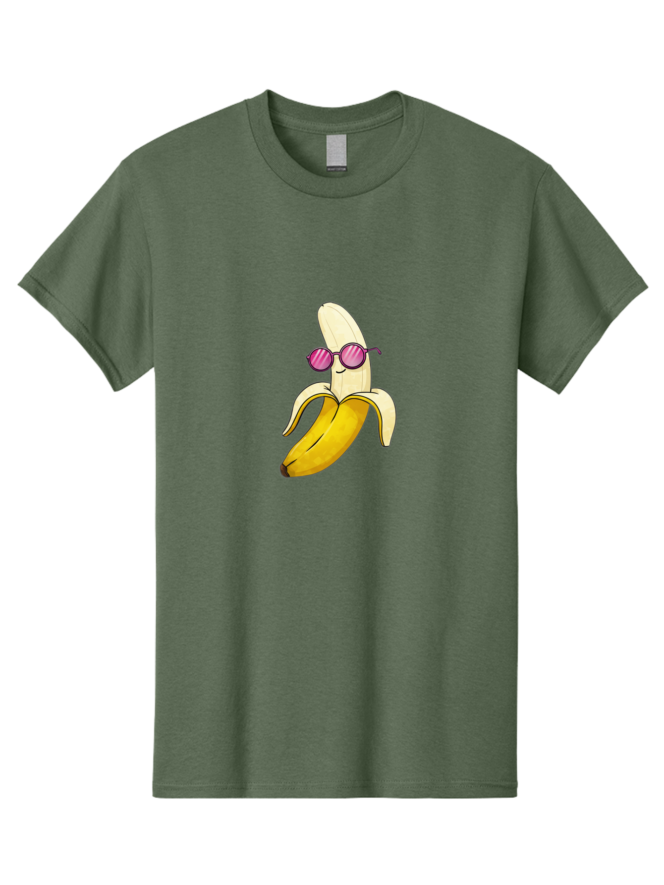 Banana-With-Sunglasses-2 Men'S Graphic Tee, 100% Cotton, Comfortable Casual Summer Wear, Machine Washable, Vintage Camera, Old Camera, Antique Camera, Black Camera, Classic Photography, Photography Equipment, Nostalgic Device, Film Camera, Bak032