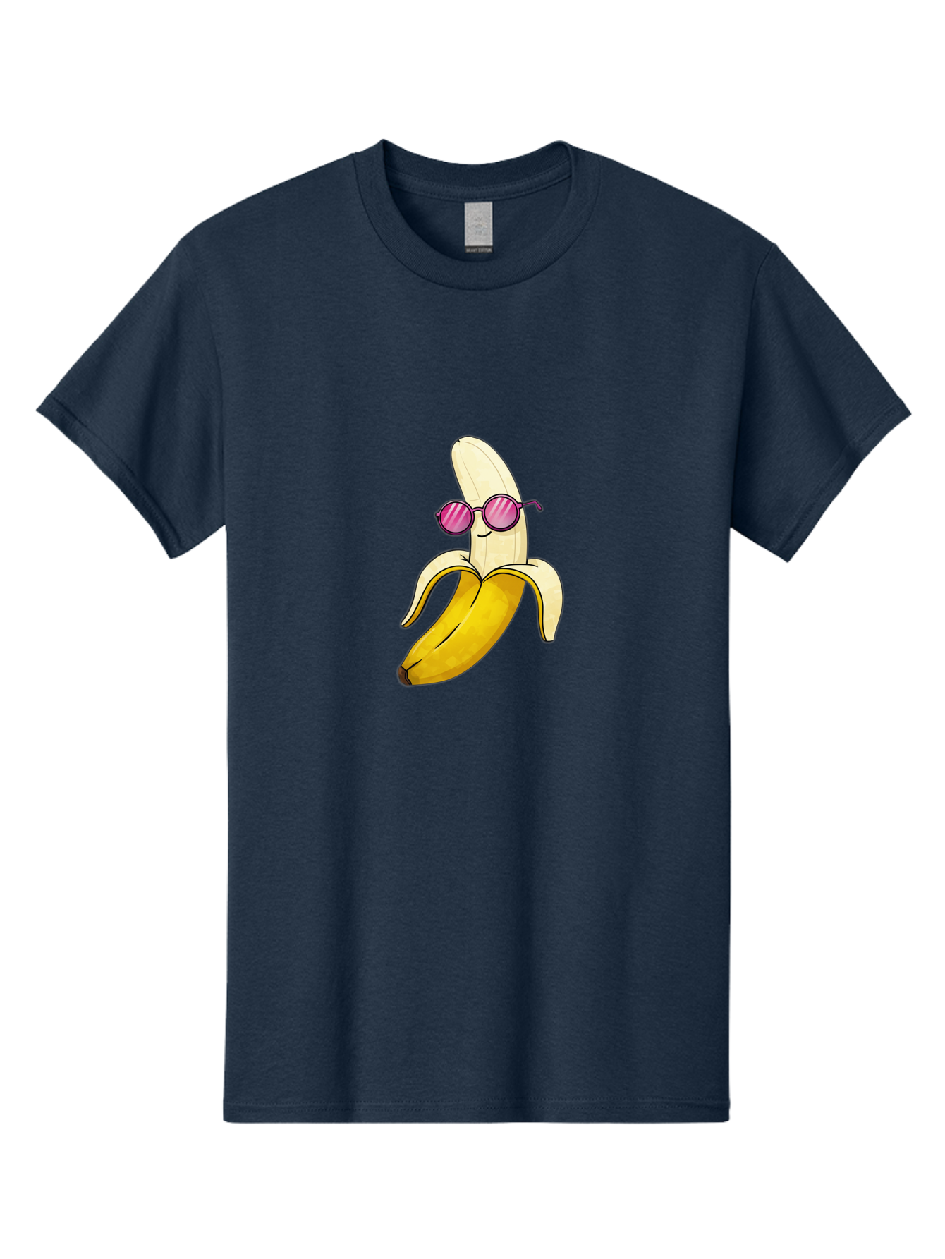 Banana-With-Sunglasses-2 Men'S Graphic Tee, 100% Cotton, Comfortable Casual Summer Wear, Machine Washable, Vintage Camera, Old Camera, Antique Camera, Black Camera, Classic Photography, Photography Equipment, Nostalgic Device, Film Camera, Bak032