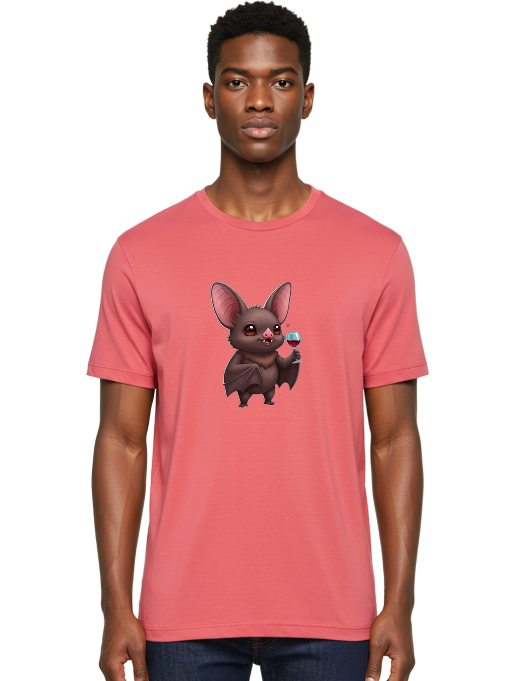 Bat-With-Wine-Glass Men'S Graphic Tee, 100% Cotton, Comfortable Casual Summer Wear, Machine Washable, Vintage Camera, Old Camera, Antique Camera, Black Camera, Classic Photography, Photography Equipment, Nostalgic Device, Film Camera, Bak035