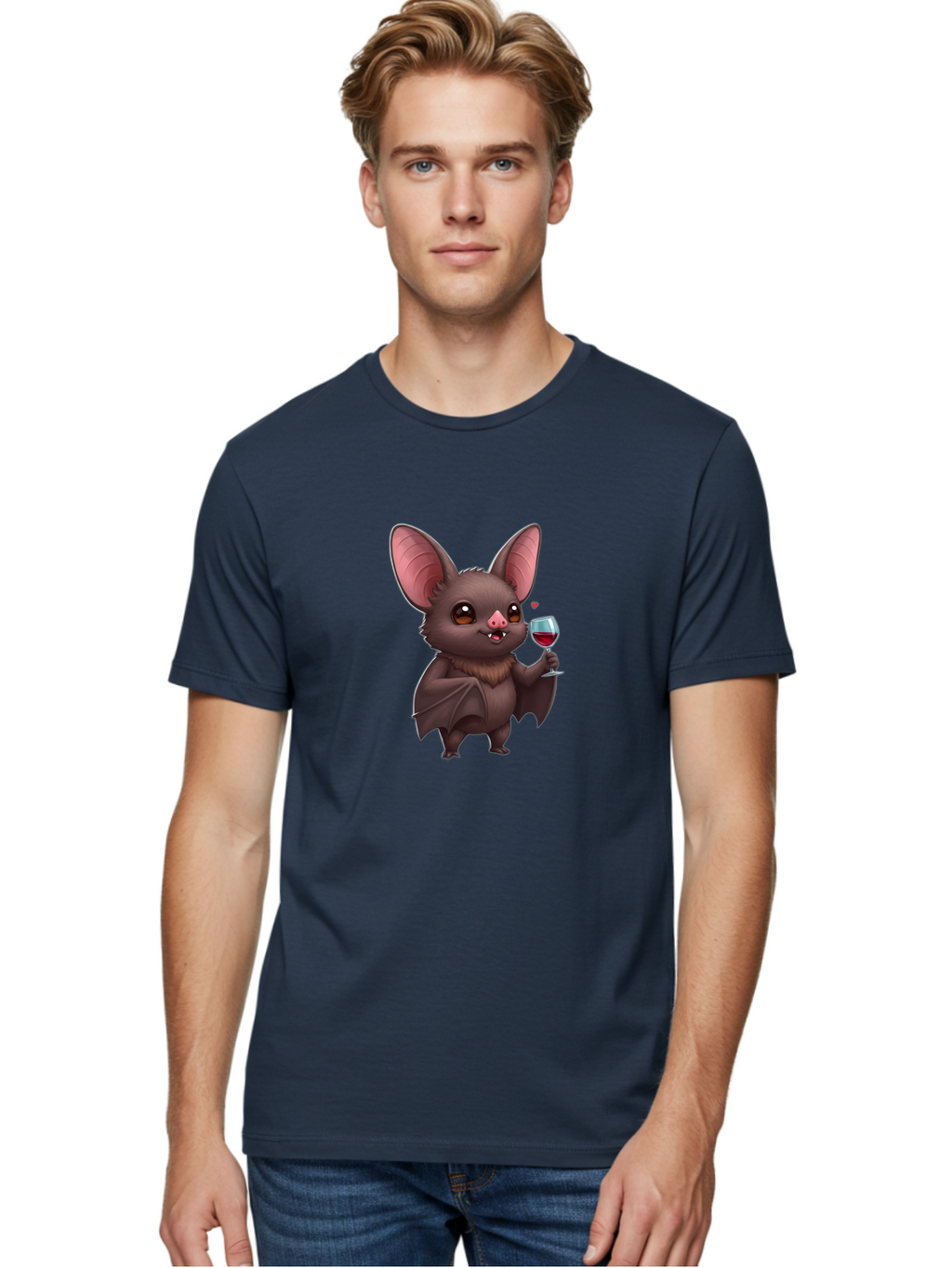 Bat-With-Wine-Glass Men'S Graphic Tee, 100% Cotton, Comfortable Casual Summer Wear, Machine Washable, Vintage Camera, Old Camera, Antique Camera, Black Camera, Classic Photography, Photography Equipment, Nostalgic Device, Film Camera, Bak035
