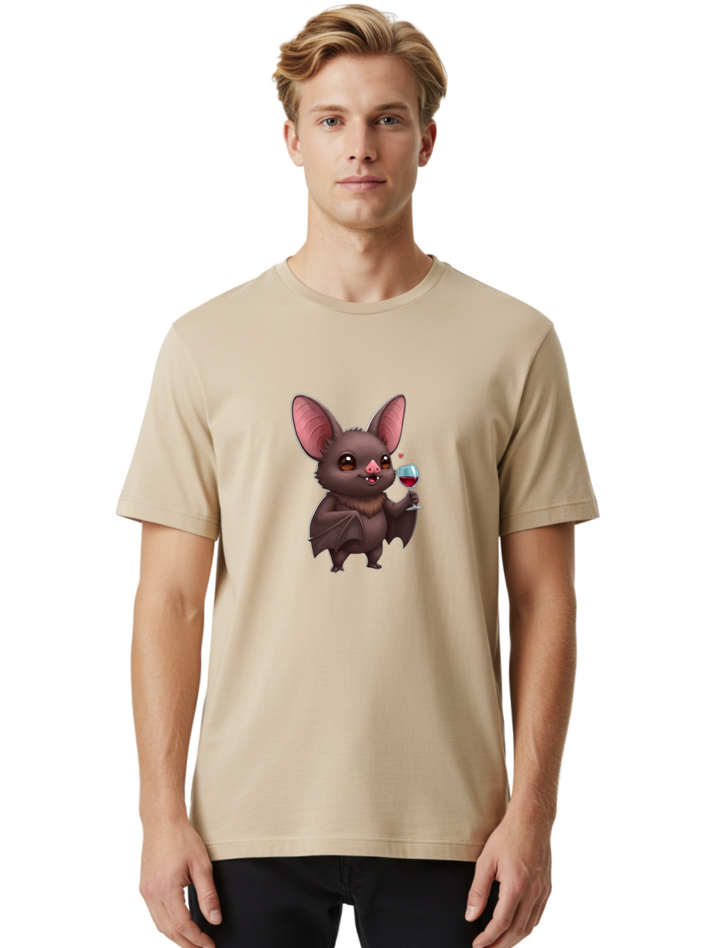 Bat-With-Wine-Glass Men'S Graphic Tee, 100% Cotton, Comfortable Casual Summer Wear, Machine Washable, Vintage Camera, Old Camera, Antique Camera, Black Camera, Classic Photography, Photography Equipment, Nostalgic Device, Film Camera, Bak035