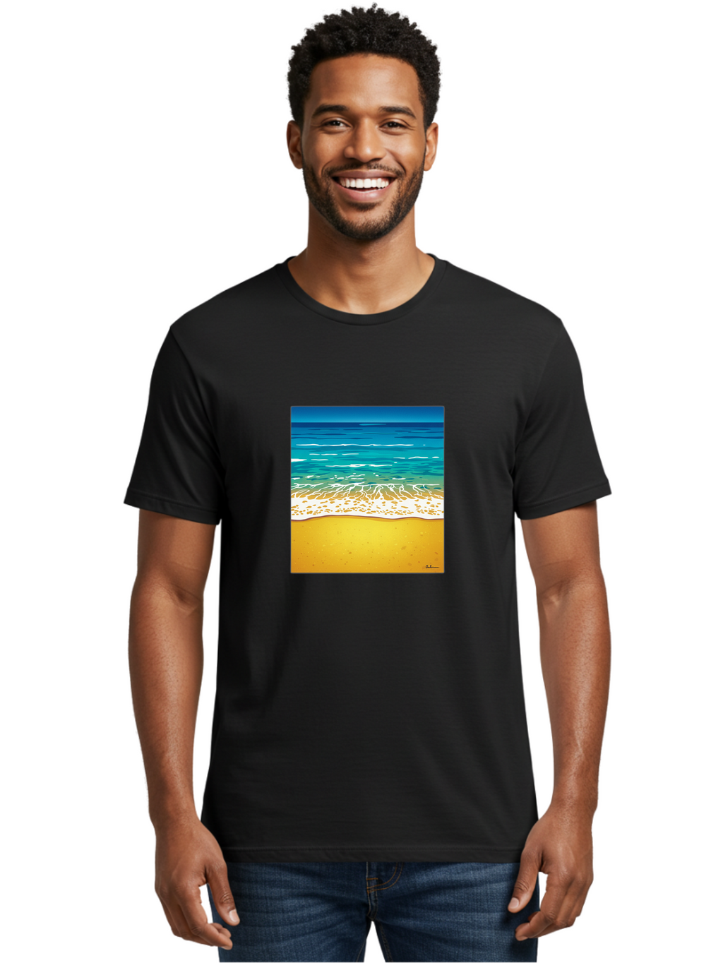 Beach-Scene Men'S Graphic Tee, 100% Cotton, Comfortable Casual Summer Wear, Machine Washable, Vintage Camera, Old Camera, Antique Camera, Black Camera, Classic Photography, Photography Equipment, Nostalgic Device, Film Camera, Camera Art Bak038