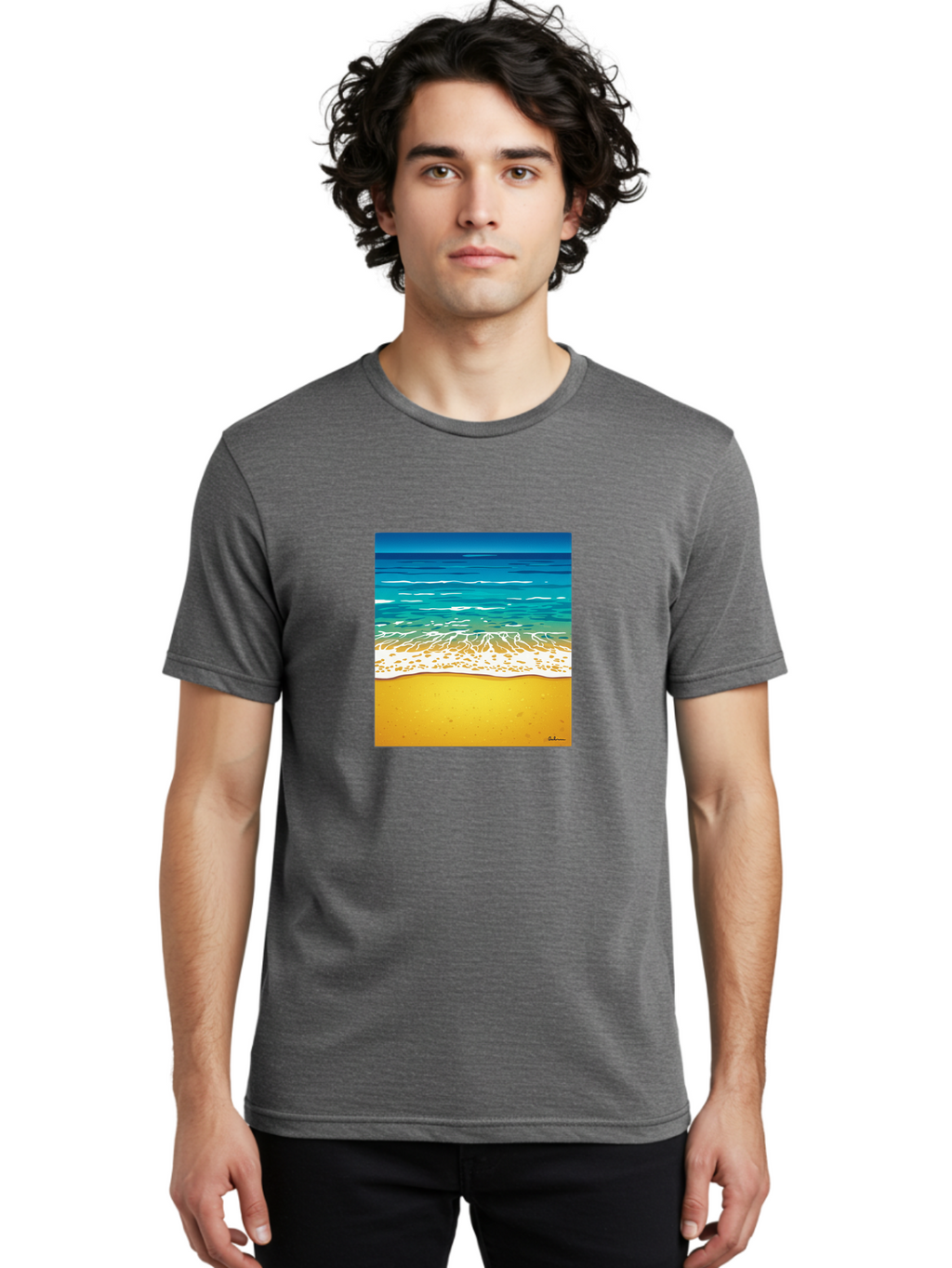 Beach-Scene Men'S Graphic Tee, 100% Cotton, Comfortable Casual Summer Wear, Machine Washable, Vintage Camera, Old Camera, Antique Camera, Black Camera, Classic Photography, Photography Equipment, Nostalgic Device, Film Camera, Camera Art Bak038