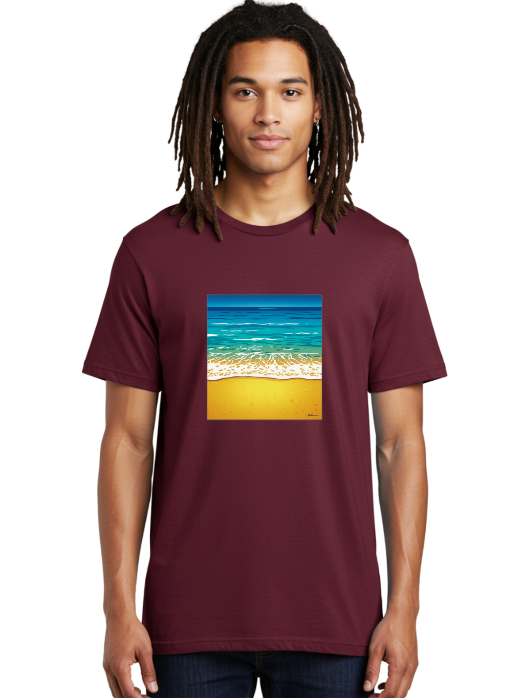 Beach-Scene Men'S Graphic Tee, 100% Cotton, Comfortable Casual Summer Wear, Machine Washable, Vintage Camera, Old Camera, Antique Camera, Black Camera, Classic Photography, Photography Equipment, Nostalgic Device, Film Camera, Camera Art Bak038