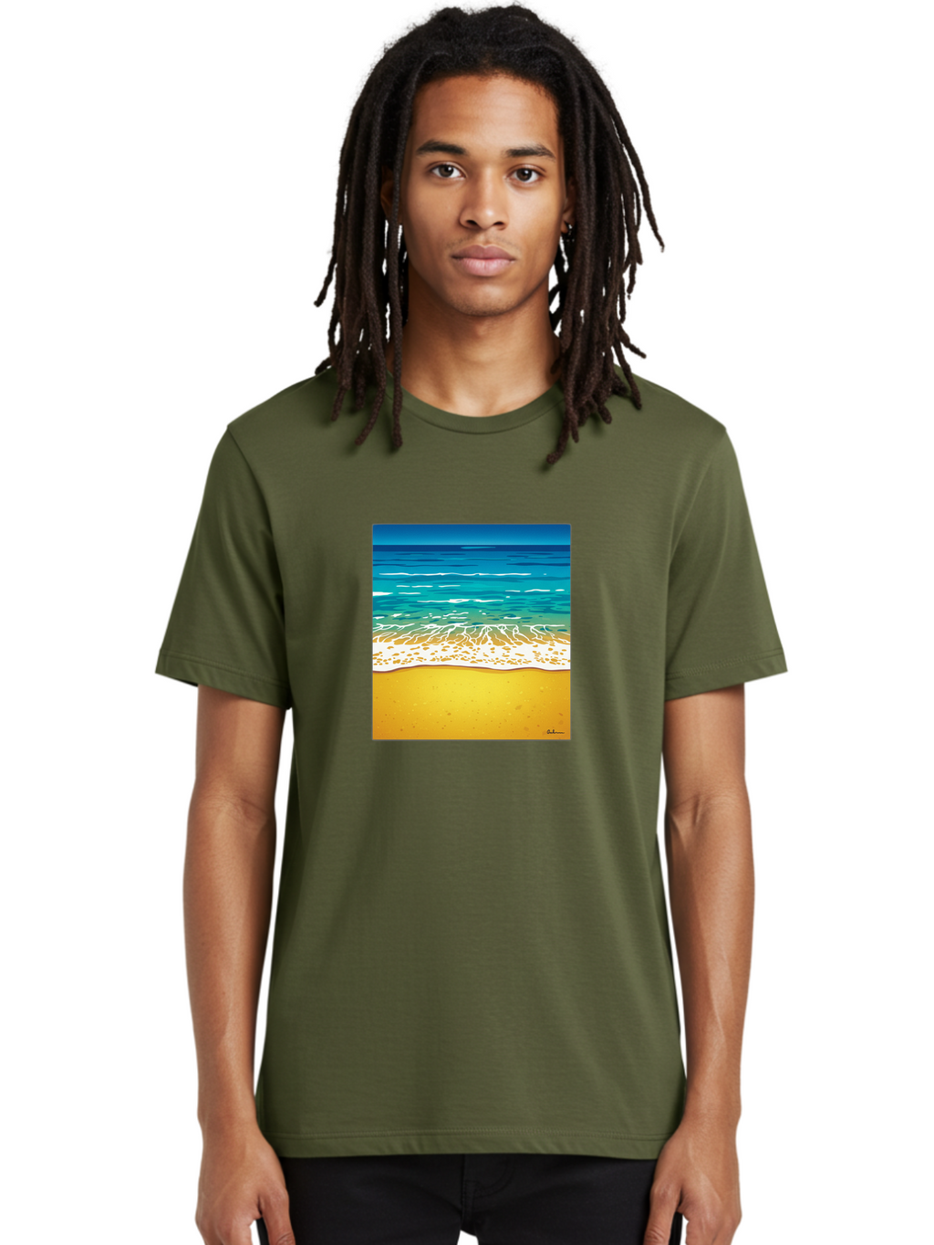 Beach-Scene Men'S Graphic Tee, 100% Cotton, Comfortable Casual Summer Wear, Machine Washable, Vintage Camera, Old Camera, Antique Camera, Black Camera, Classic Photography, Photography Equipment, Nostalgic Device, Film Camera, Camera Art Bak038