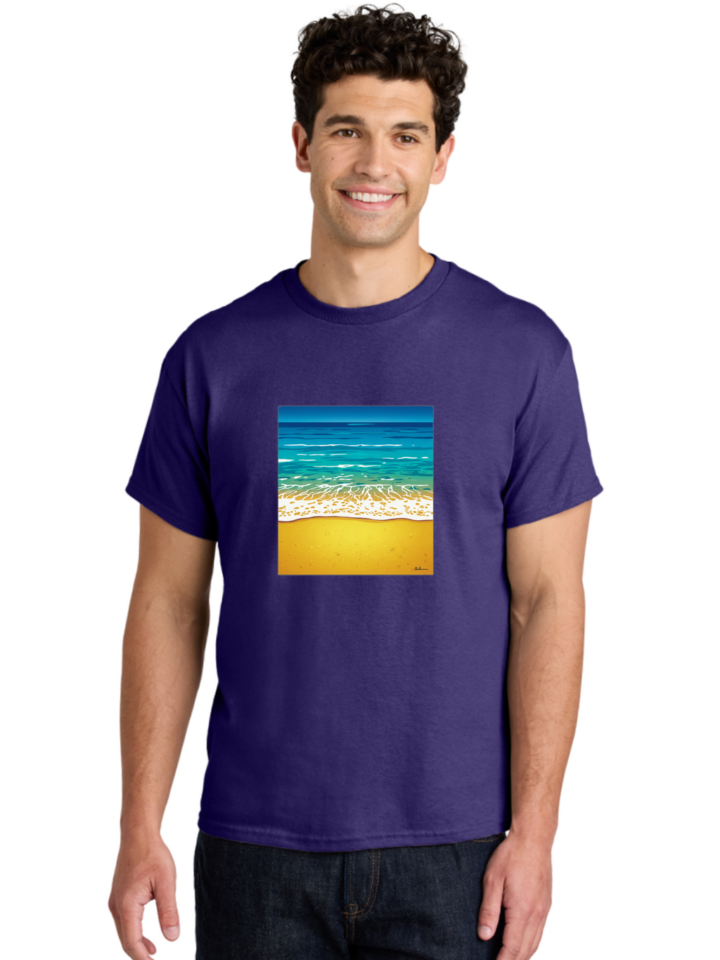 Beach-Scene Men'S Graphic Tee, 100% Cotton, Comfortable Casual Summer Wear, Machine Washable, Vintage Camera, Old Camera, Antique Camera, Black Camera, Classic Photography, Photography Equipment, Nostalgic Device, Film Camera, Camera Art Bak038