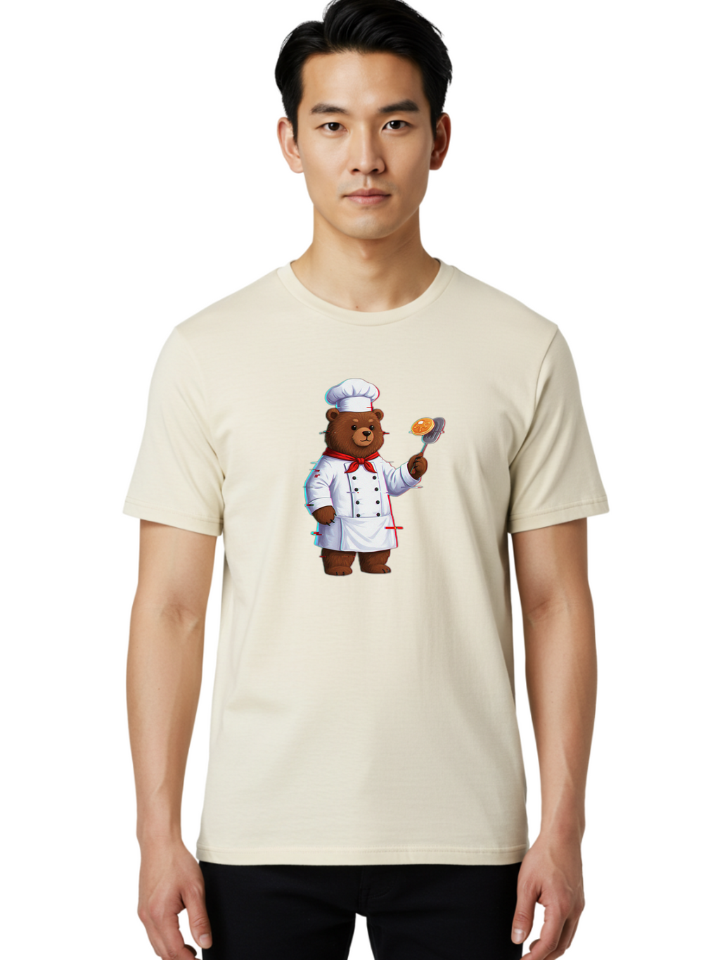 Bear-Chef Men'S Graphic Tee, 100% Cotton, Comfortable Casual Summer Wear, Machine Washable, Vintage Camera, Old Camera, Antique Camera, Black Camera, Classic Photography, Photography Equipment, Nostalgic Device, Film Camera, Camera Art Bak039
