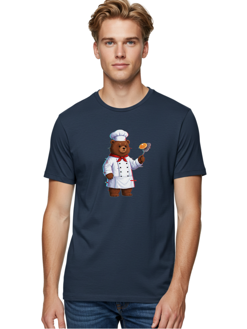 Bear-Chef Men'S Graphic Tee, 100% Cotton, Comfortable Casual Summer Wear, Machine Washable, Vintage Camera, Old Camera, Antique Camera, Black Camera, Classic Photography, Photography Equipment, Nostalgic Device, Film Camera, Camera Art Bak039