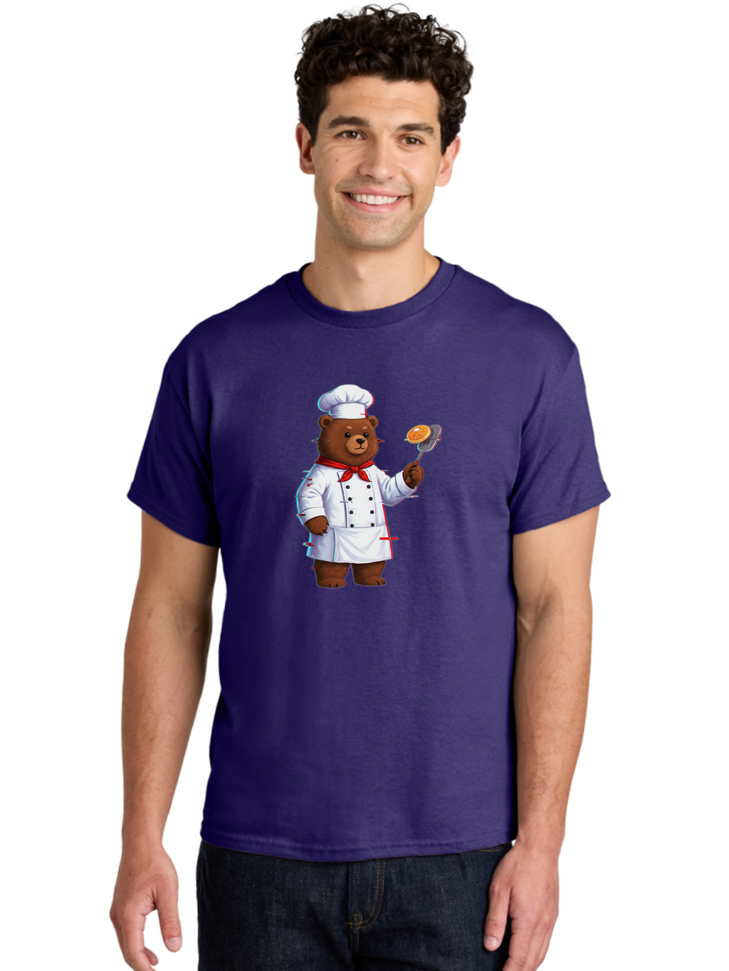 Bear-Chef Men'S Graphic Tee, 100% Cotton, Comfortable Casual Summer Wear, Machine Washable, Vintage Camera, Old Camera, Antique Camera, Black Camera, Classic Photography, Photography Equipment, Nostalgic Device, Film Camera, Camera Art Bak039