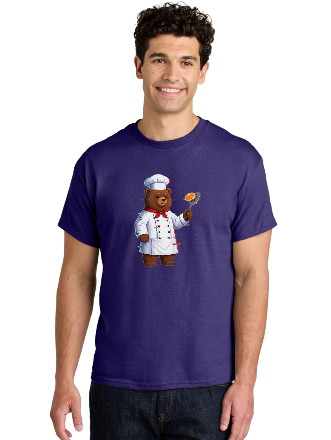 Bear-Chef Men'S Graphic Tee, 100% Cotton, Comfortable Casual Summer Wear, Machine Washable, Vintage Camera, Old Camera, Antique Camera, Black Camera, Classic Photography, Photography Equipment, Nostalgic Device, Film Camera, Camera Art Bak039