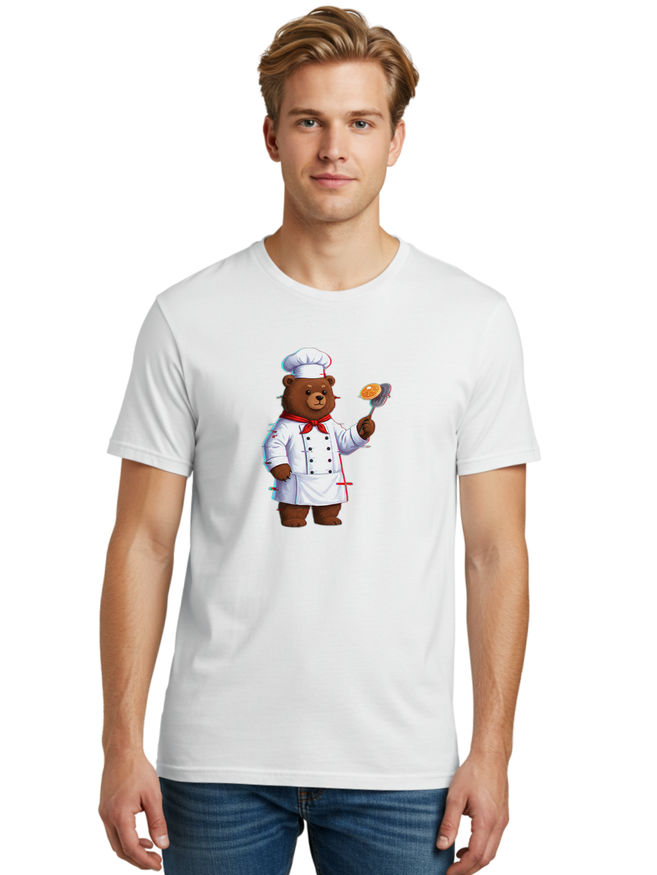 Bear-Chef Men'S Graphic Tee, 100% Cotton, Comfortable Casual Summer Wear, Machine Washable, Vintage Camera, Old Camera, Antique Camera, Black Camera, Classic Photography, Photography Equipment, Nostalgic Device, Film Camera, Camera Art Bak039