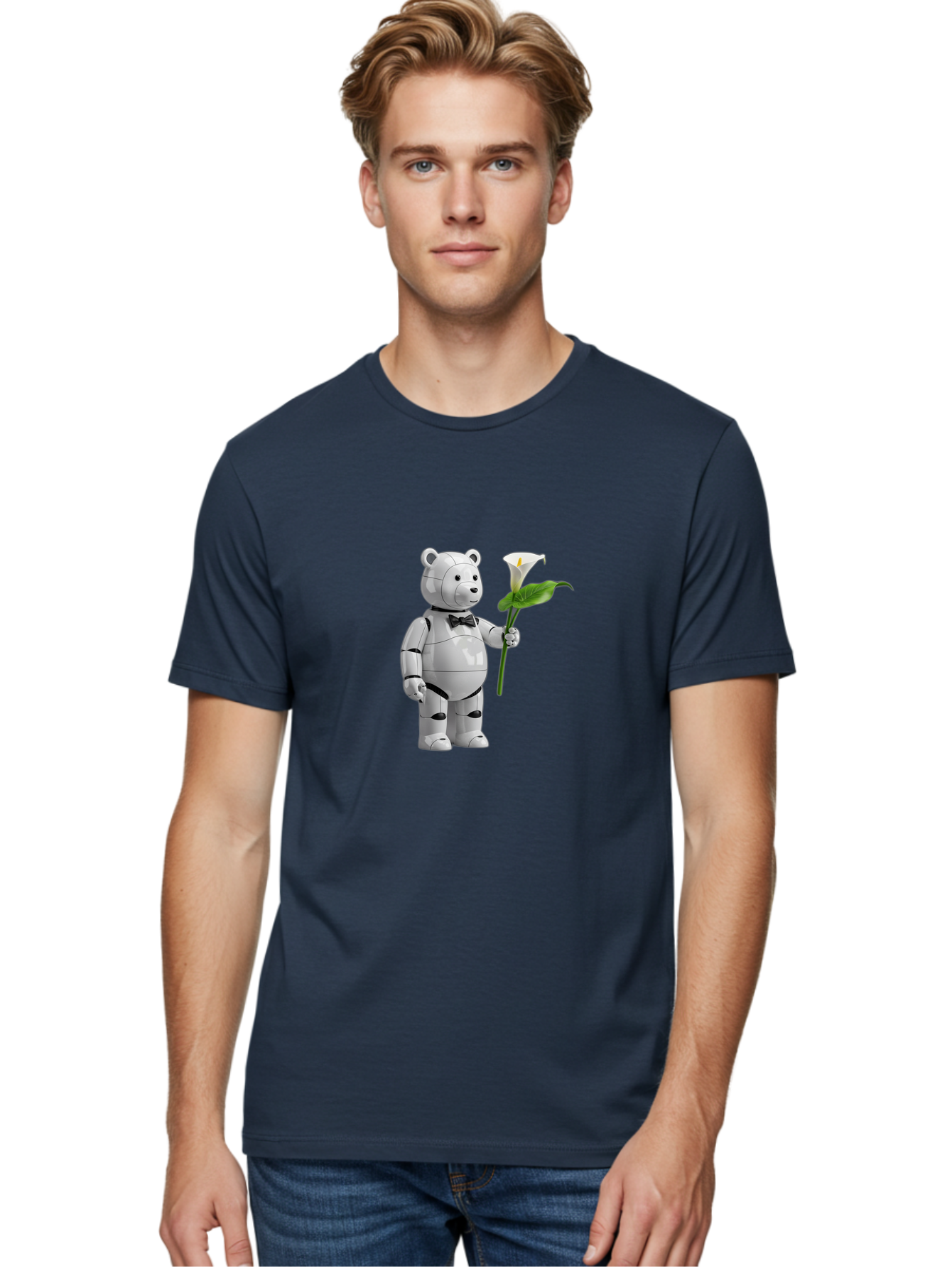 Bearbrick-Robot Men'S Graphic Tee, 100% Cotton, Comfortable Casual Summer Wear, Machine Washable, Vintage Camera, Old Camera, Antique Camera, Black Camera, Classic Photography, Photography Equipment, Nostalgic Device, Film Camera, Camera Art Bak045