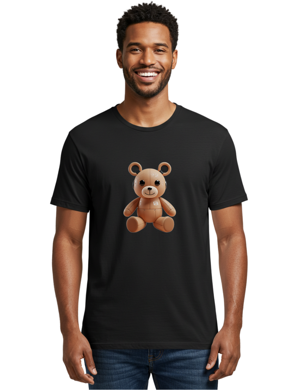 Bearbrick Men'S Graphic Tee, 100% Cotton, Comfortable Casual Summer Wear, Machine Washable, Vintage Camera, Old Camera, Antique Camera, Black Camera, Classic Photography, Photography Equipment, Nostalgic Device, Film Camera, Camera Art Bak046