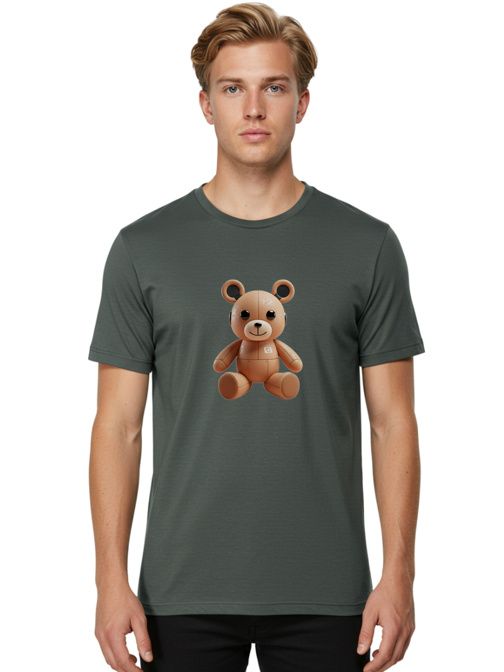Bearbrick Men'S Graphic Tee, 100% Cotton, Comfortable Casual Summer Wear, Machine Washable, Vintage Camera, Old Camera, Antique Camera, Black Camera, Classic Photography, Photography Equipment, Nostalgic Device, Film Camera, Camera Art Bak046