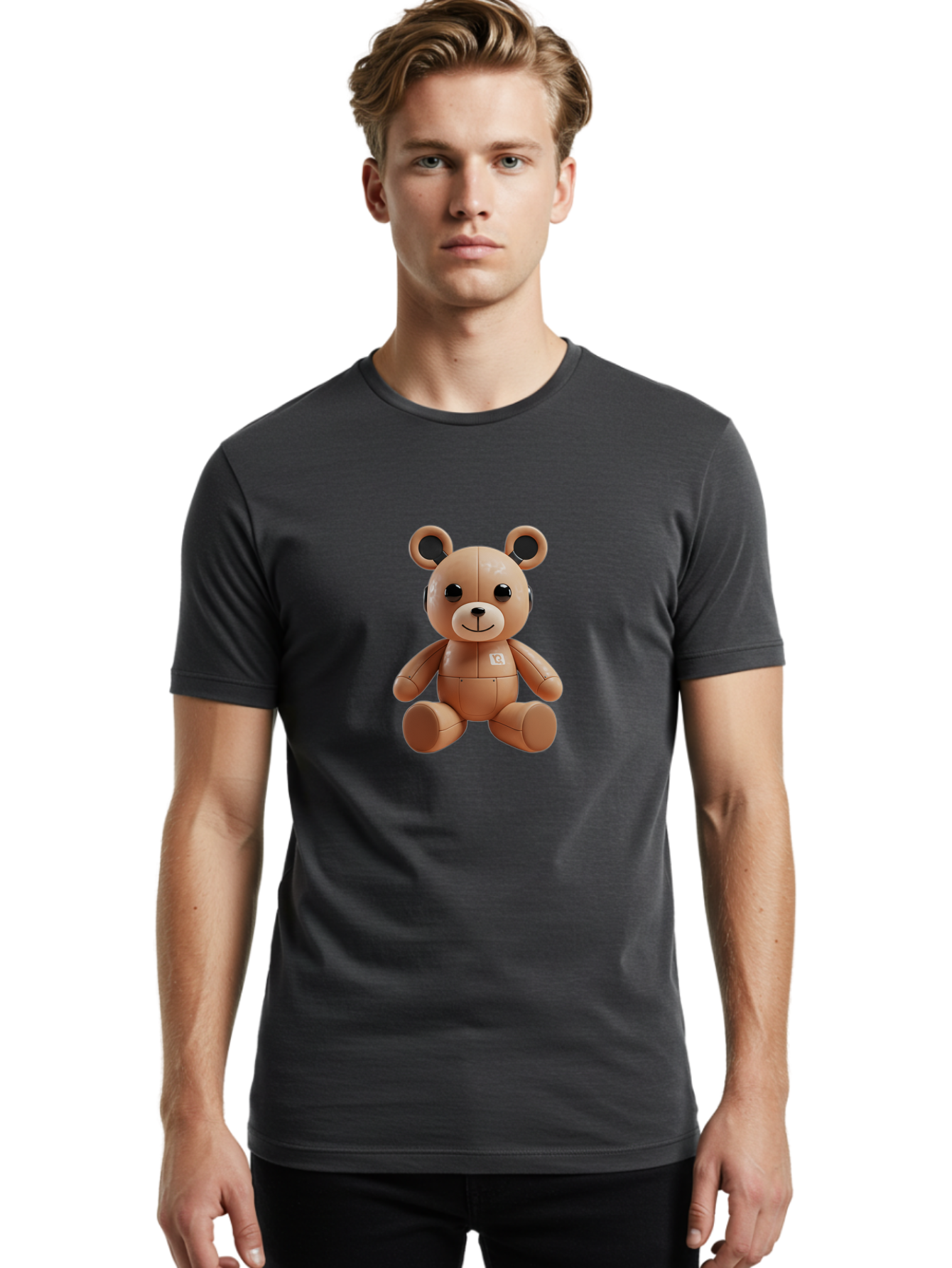 Bearbrick Men'S Graphic Tee, 100% Cotton, Comfortable Casual Summer Wear, Machine Washable, Vintage Camera, Old Camera, Antique Camera, Black Camera, Classic Photography, Photography Equipment, Nostalgic Device, Film Camera, Camera Art Bak046