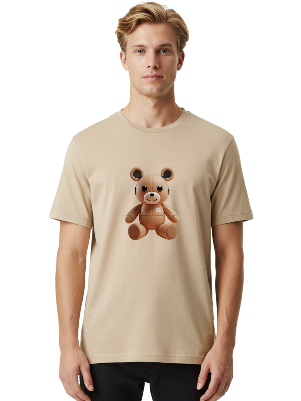 Bearbrick Men'S Graphic Tee, 100% Cotton, Comfortable Casual Summer Wear, Machine Washable, Vintage Camera, Old Camera, Antique Camera, Black Camera, Classic Photography, Photography Equipment, Nostalgic Device, Film Camera, Camera Art Bak046