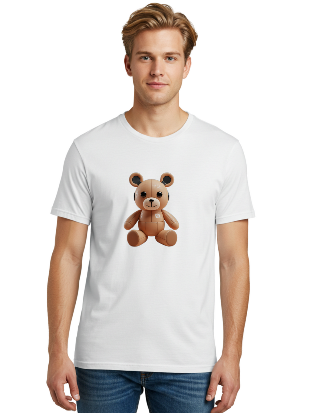 Bearbrick Men'S Graphic Tee, 100% Cotton, Comfortable Casual Summer Wear, Machine Washable, Vintage Camera, Old Camera, Antique Camera, Black Camera, Classic Photography, Photography Equipment, Nostalgic Device, Film Camera, Camera Art Bak046