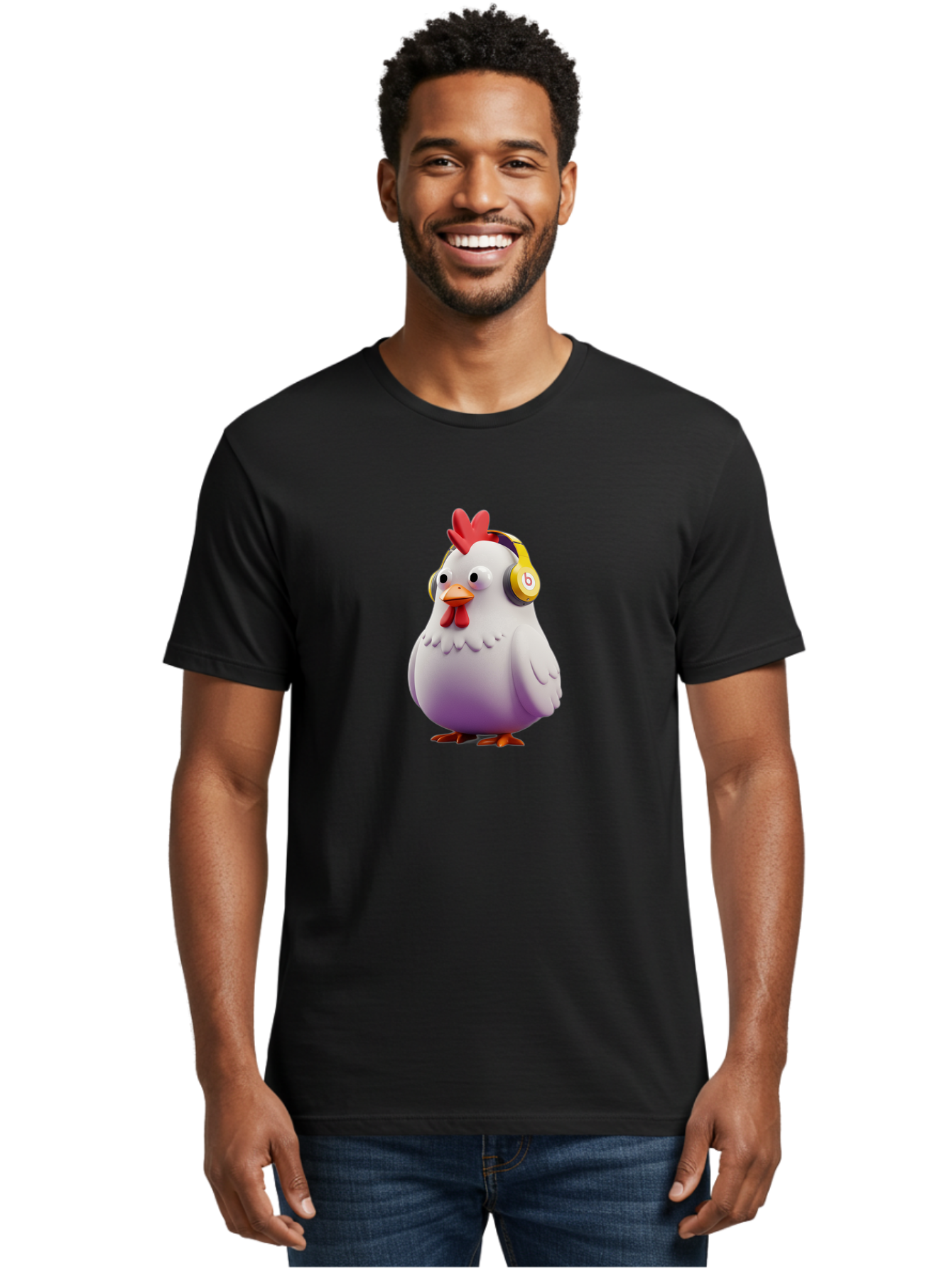 Beats-Chicken-1 Men'S Graphic Tee, 100% Cotton, Comfortable Casual Summer Wear, Machine Washable, Vintage Camera, Old Camera, Antique Camera, Black Camera, Classic Photography, Photography Equipment, Nostalgic Device, Film Camera, Camera Art Bak047