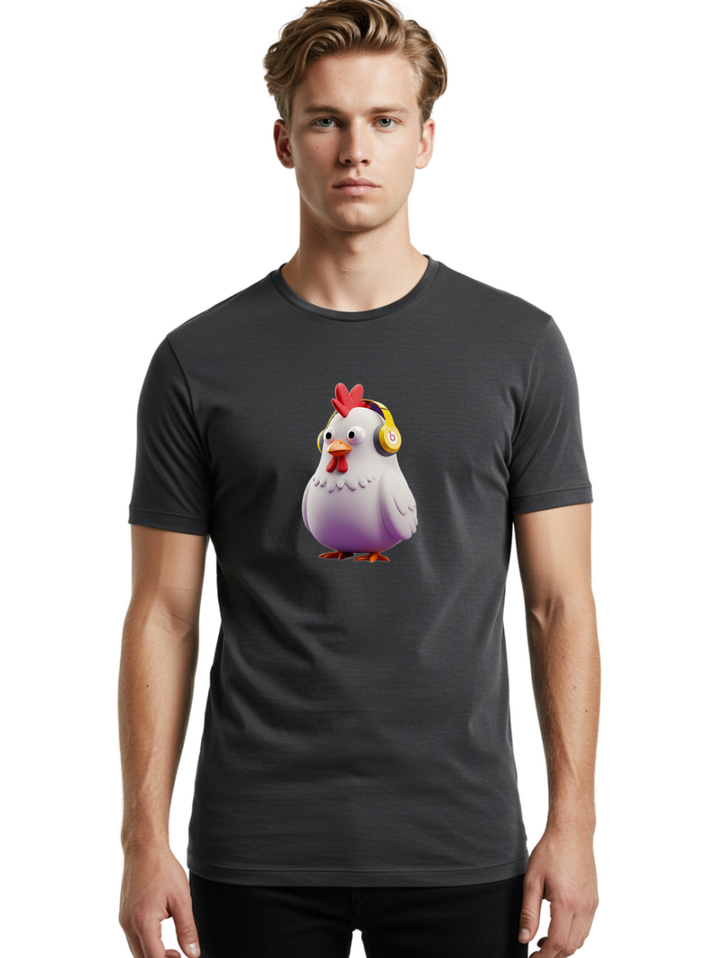 Beats-Chicken-1 Men'S Graphic Tee, 100% Cotton, Comfortable Casual Summer Wear, Machine Washable, Vintage Camera, Old Camera, Antique Camera, Black Camera, Classic Photography, Photography Equipment, Nostalgic Device, Film Camera, Camera Art Bak047