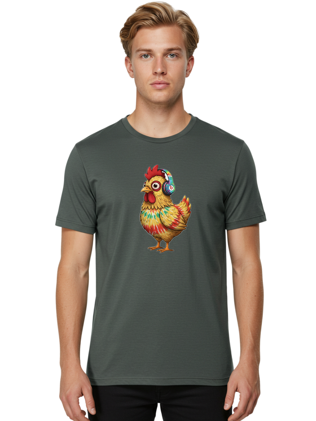 Beats-Chicken-2 Men'S Graphic Tee, 100% Cotton, Comfortable Casual Summer Wear, Machine Washable, Vintage Camera, Old Camera, Antique Camera, Black Camera, Classic Photography, Photography Equipment, Nostalgic Device, Film Camera, Camera Art Bak048